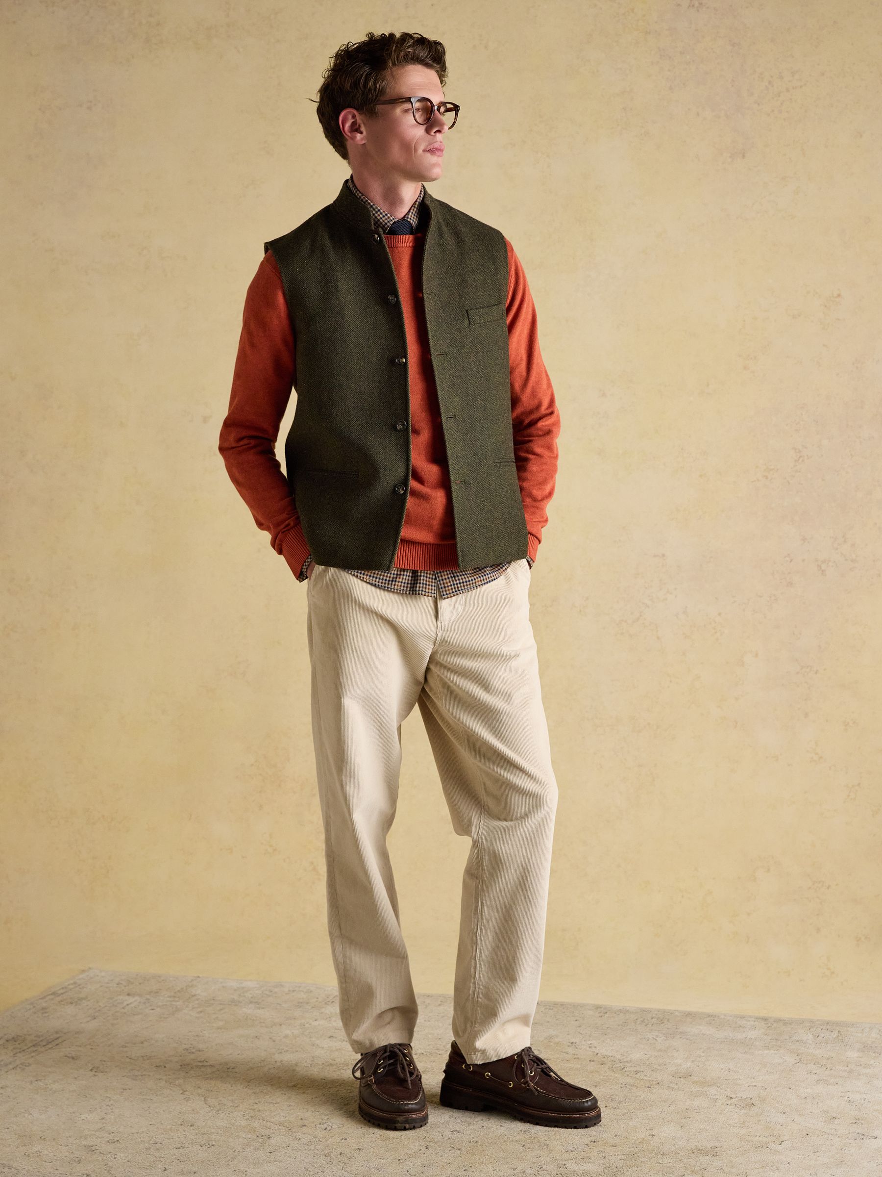 Green Wool Blend Tweed Gilet - Image 6 of 12