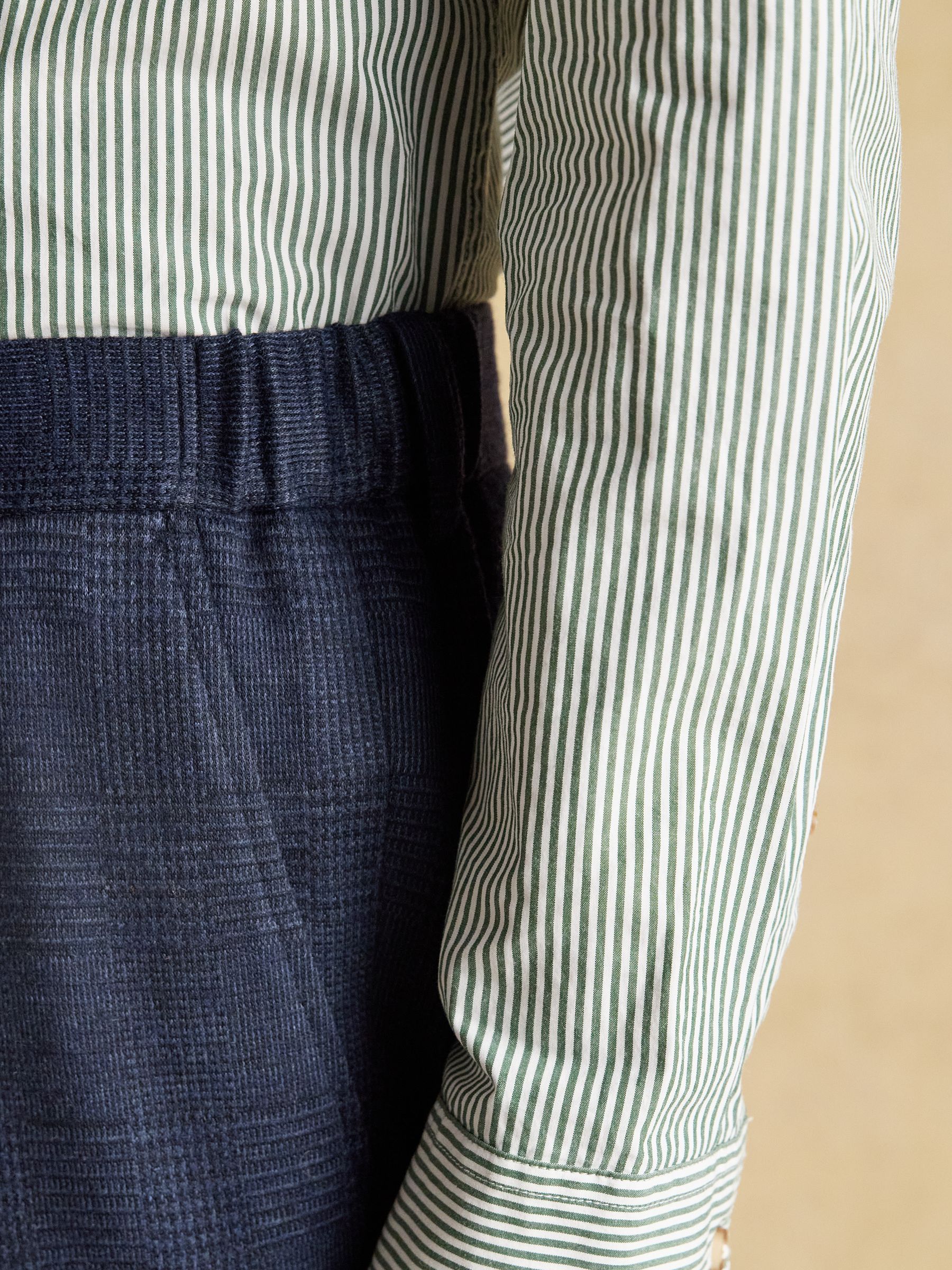 Blue Relaxed Jersey Prince of Wales Check Suit Trousers - Image 5 of 7