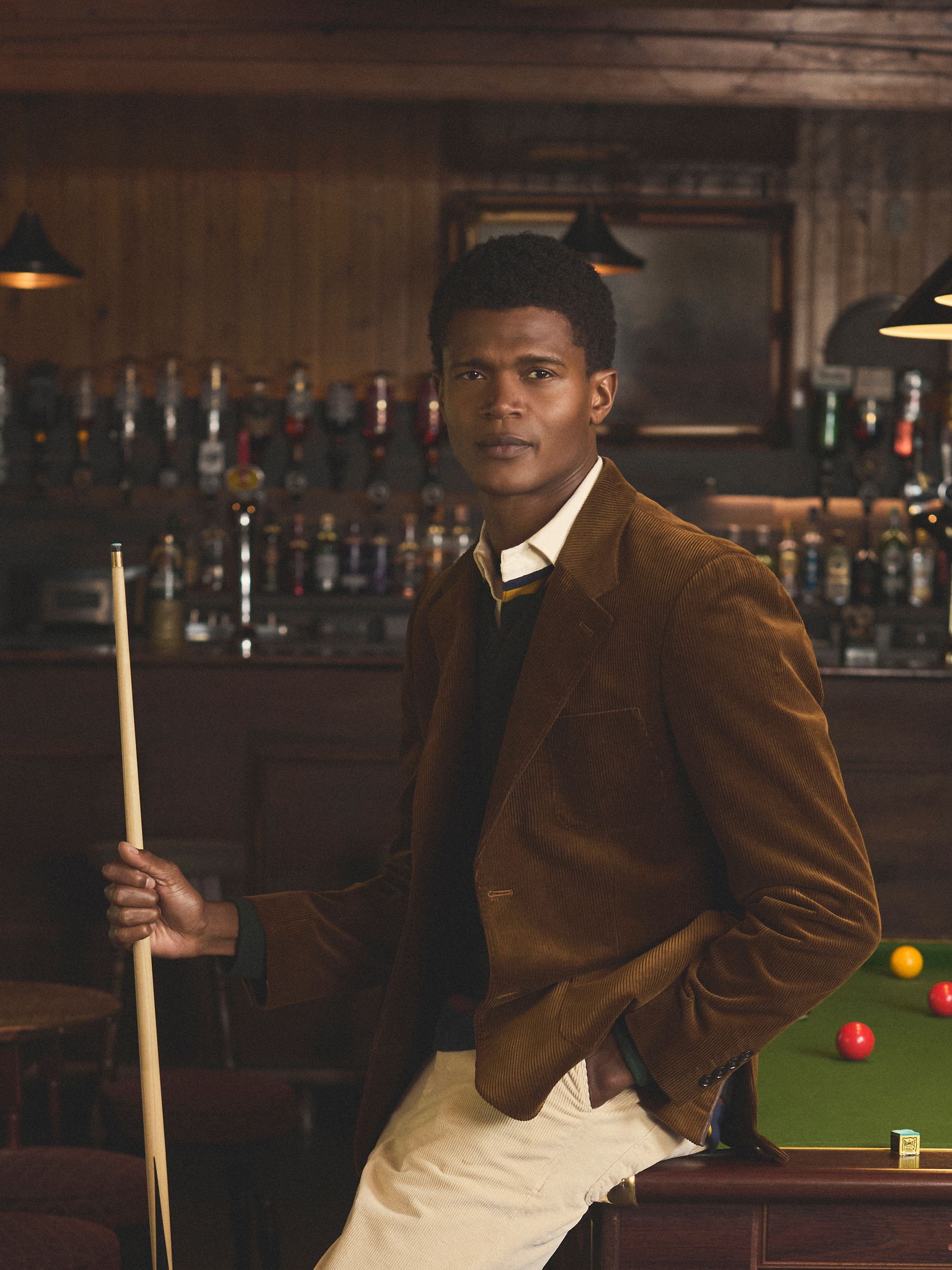 Tan Brown Relaxed Fit Corduroy Suit Jacket - Image 2 of 15