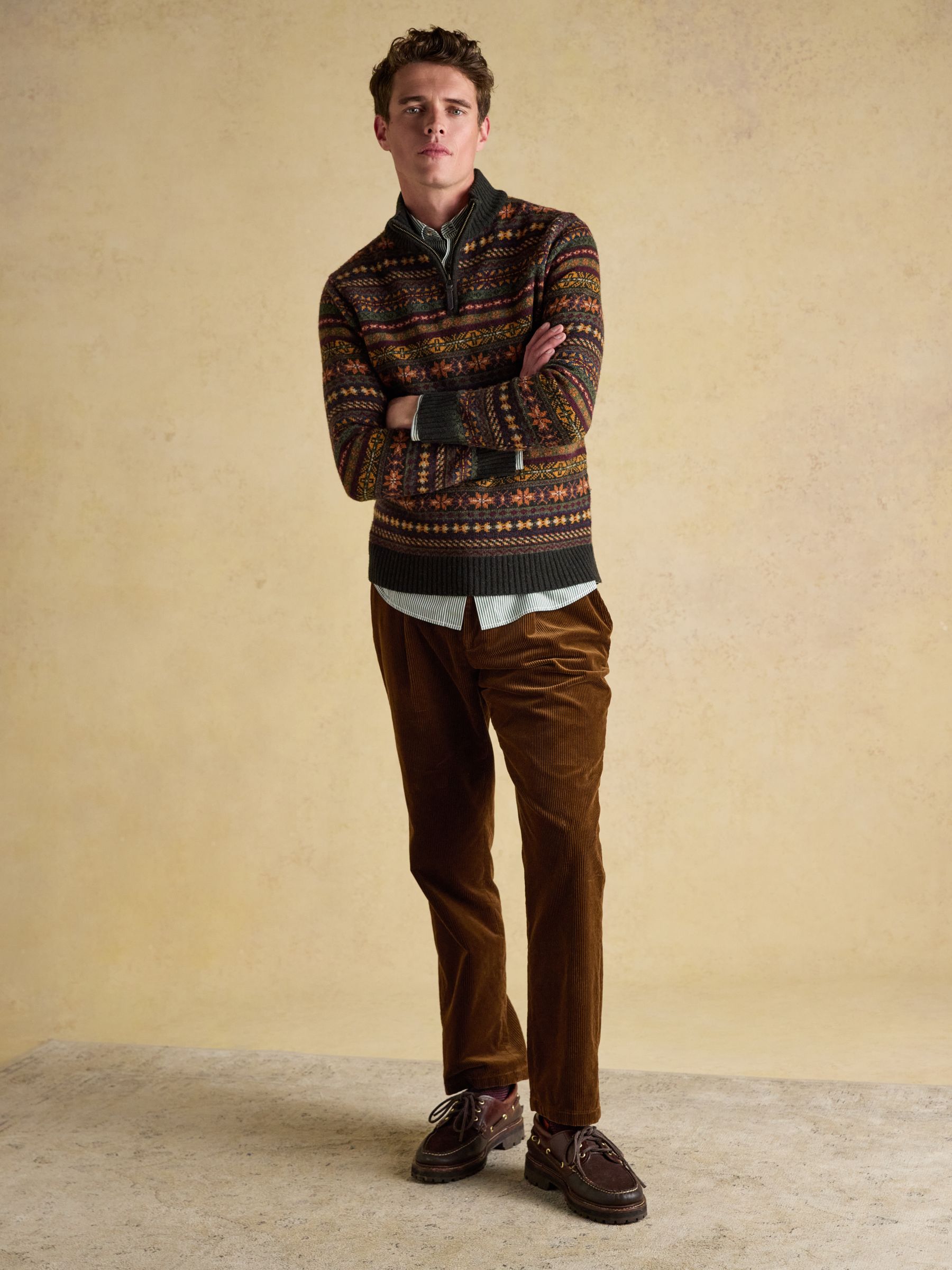 Tan Brown Relaxed Fit Corduroy Suit Trousers - Image 12 of 13