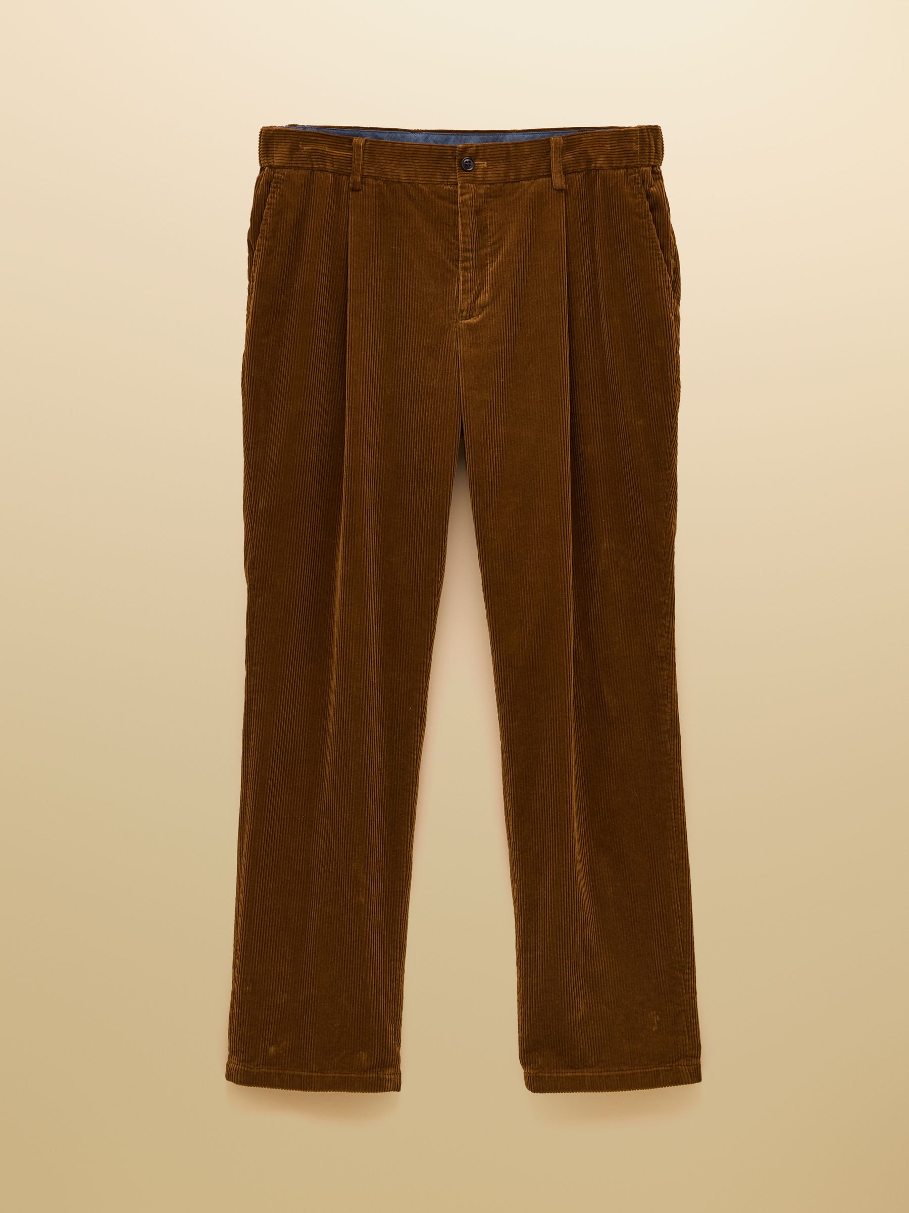 Tan Brown Relaxed Fit Corduroy Suit Trousers - Image 13 of 13