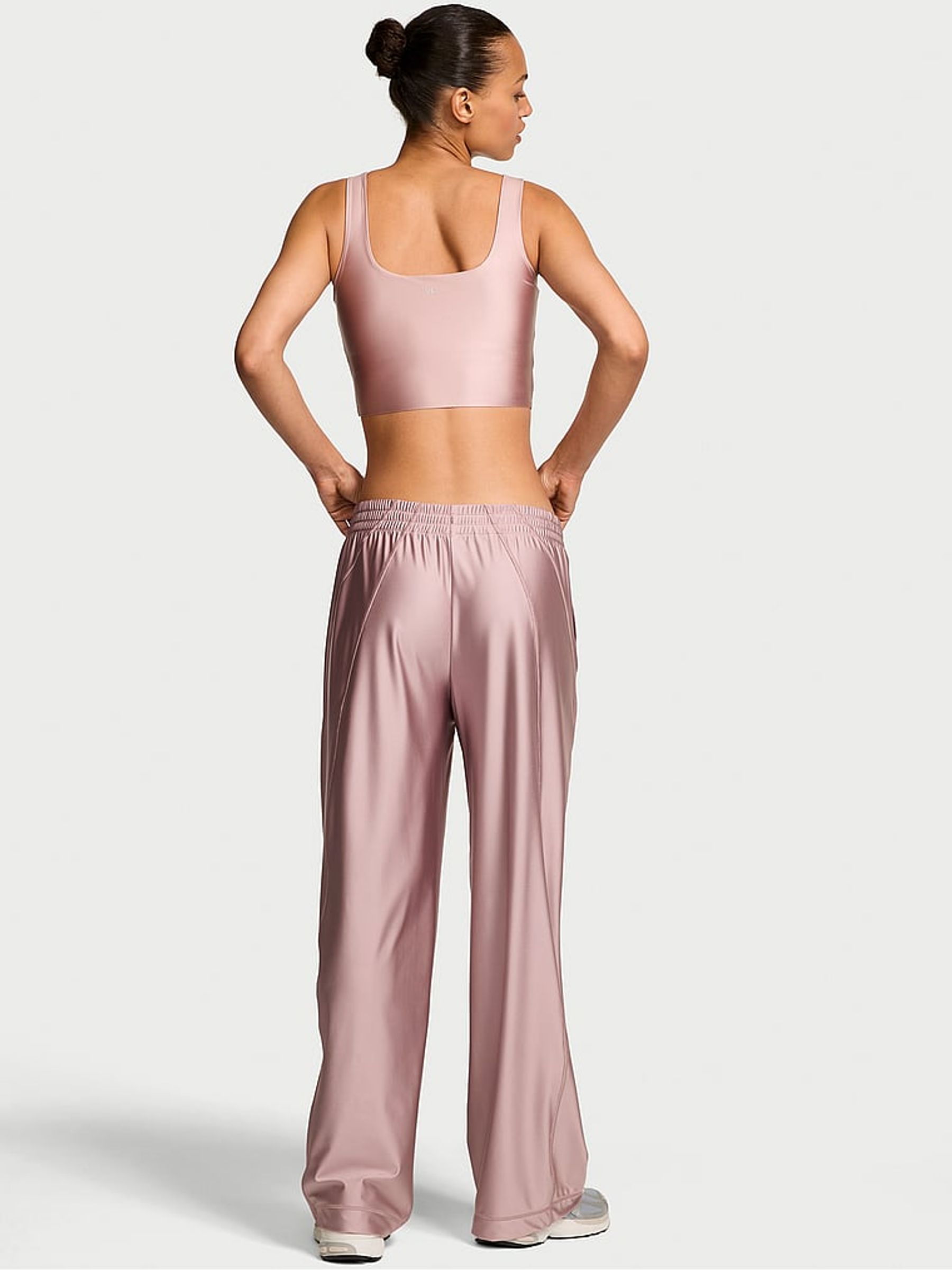 French Mauve Pink VSX GlossyTech™ Wide Leg Trousers - Image 2 of 2