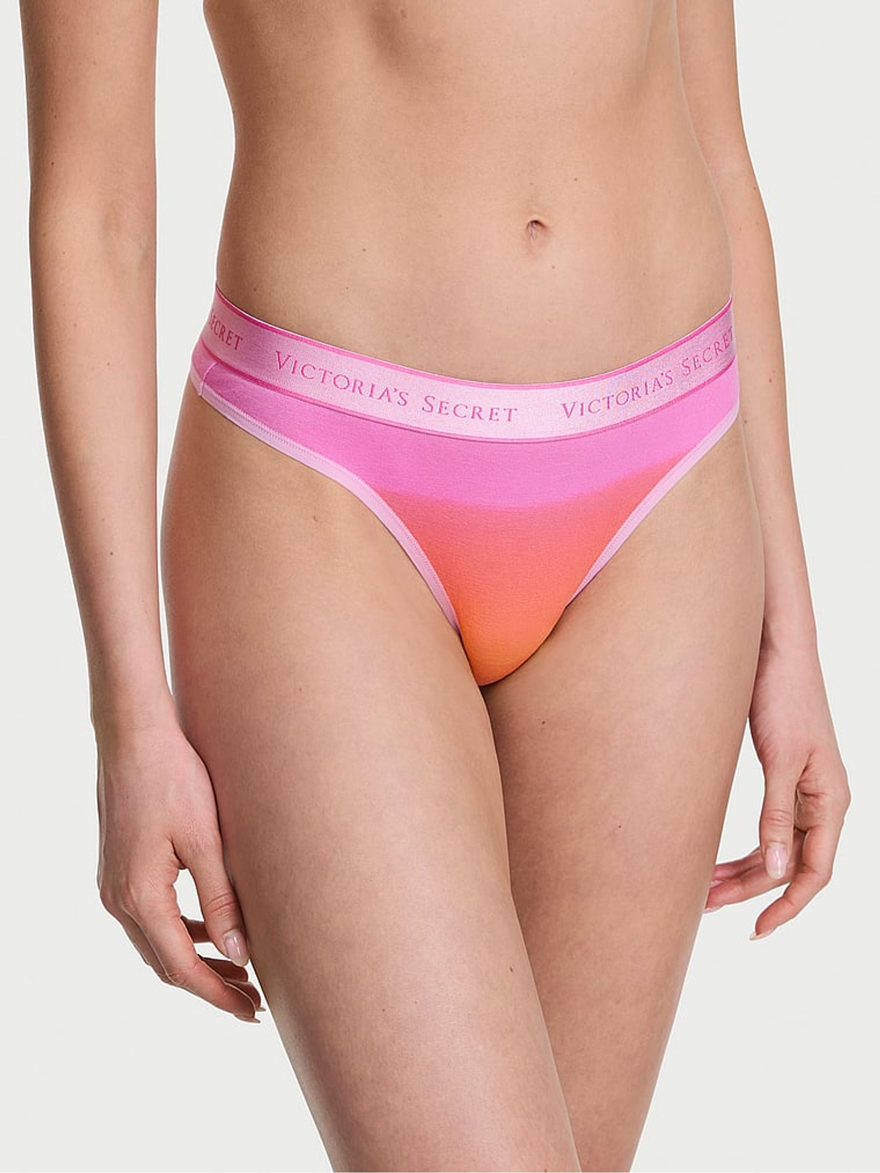 Pink Ombre Thong Knickers - Image 1 of 2
