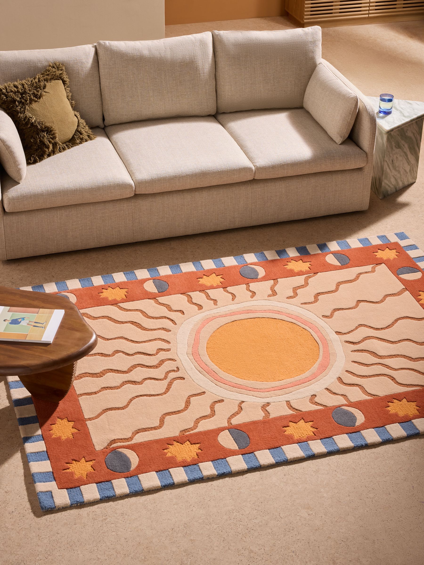 Soteria Wool Tufted Rug in Orange - Image 1 of 5