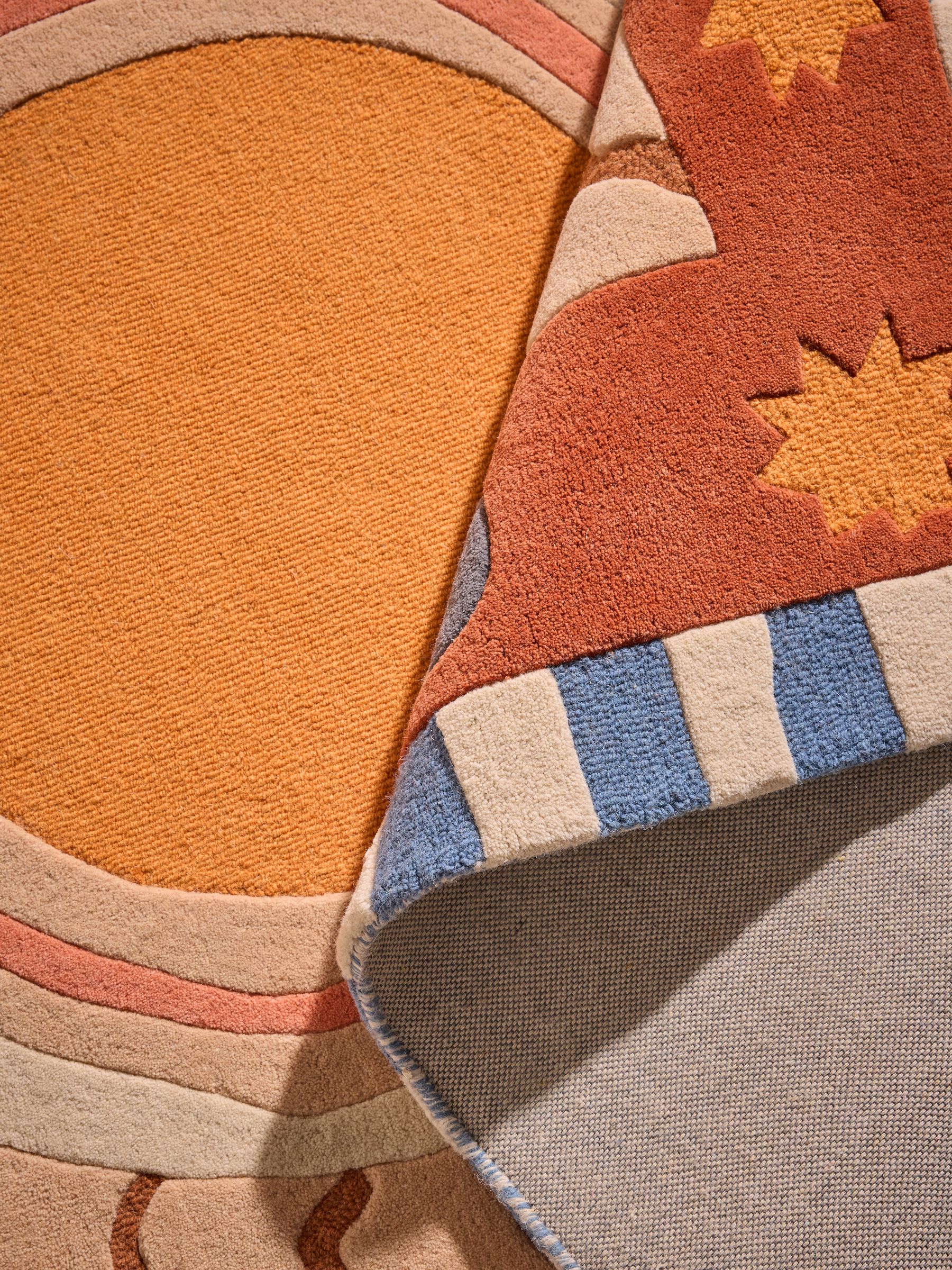 Soteria Wool Tufted Rug in Orange - Image 4 of 5