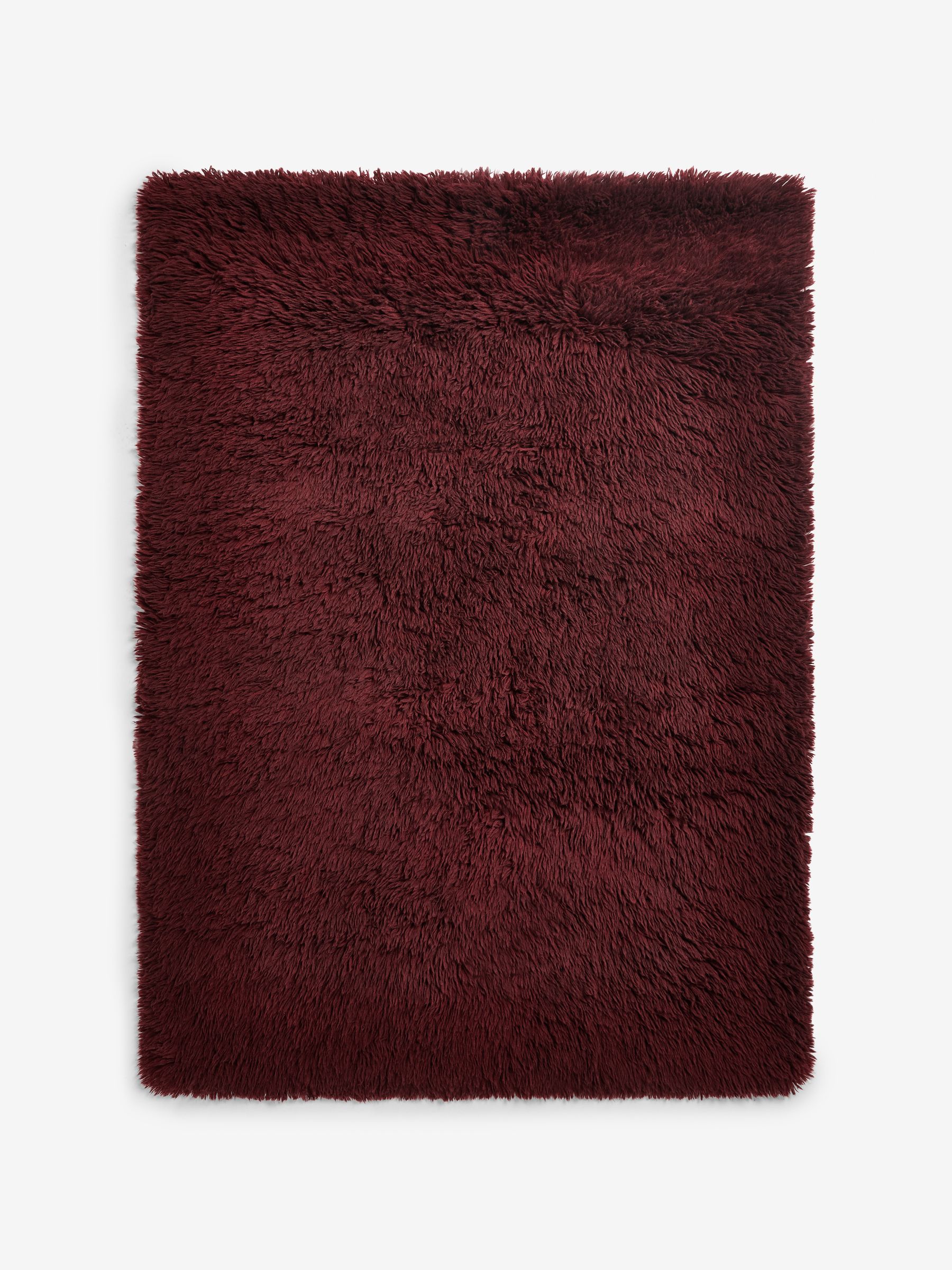 Burgundy Dala Shaggy Berber Wool Tufted Rug - Image 5 of 5