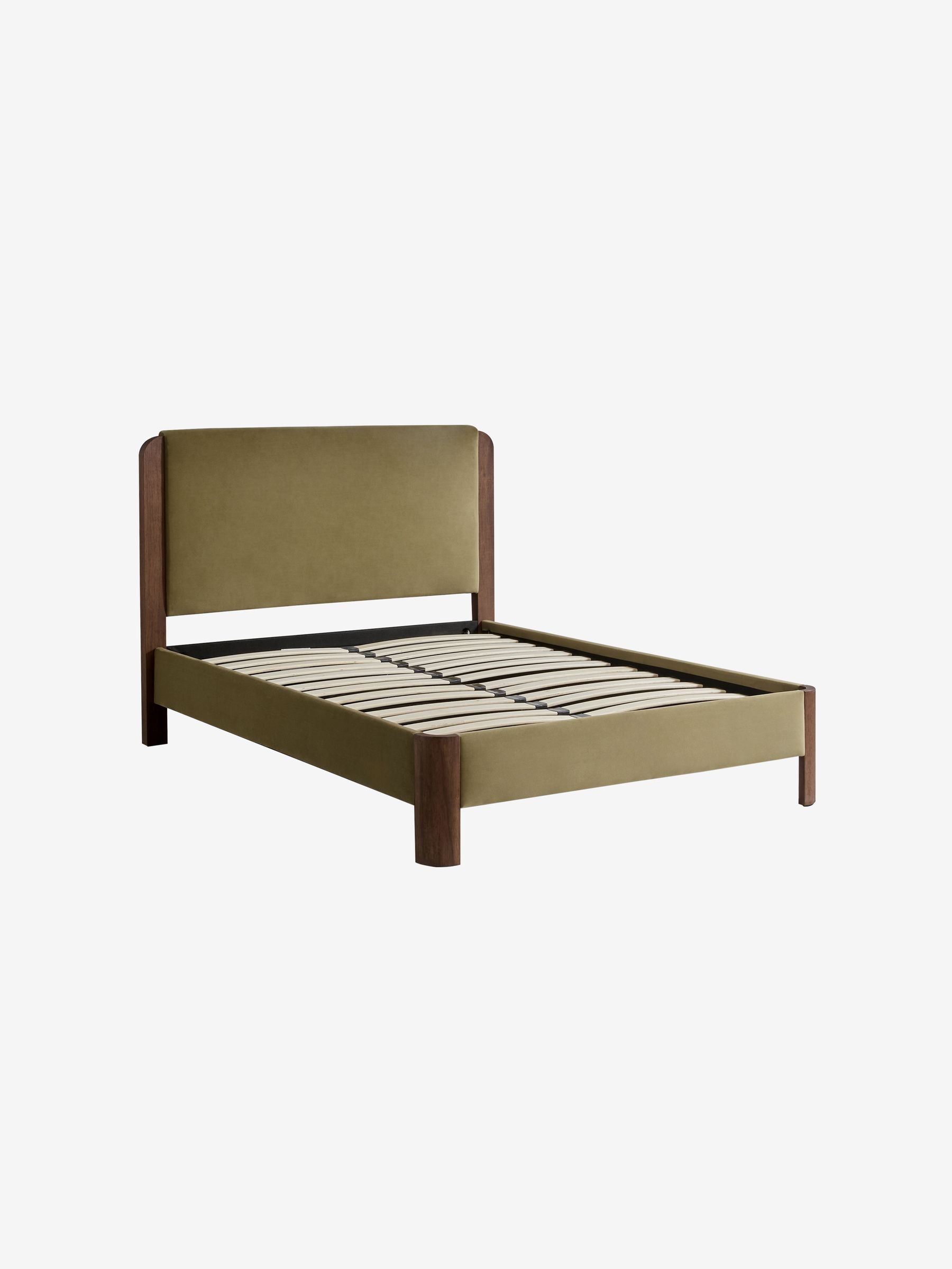 Velvet Fern Green Ottoman Storage Bed Evander - Image 4 of 5