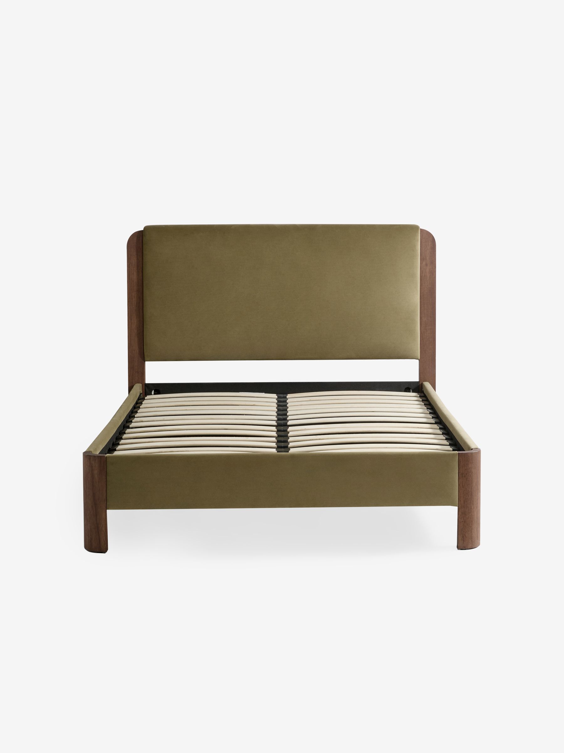 Velvet Fern Green Ottoman Storage Bed Evander - Image 5 of 5 Velvet Fern Green Ottoman Storage Bed Evander - Image 5 of 5