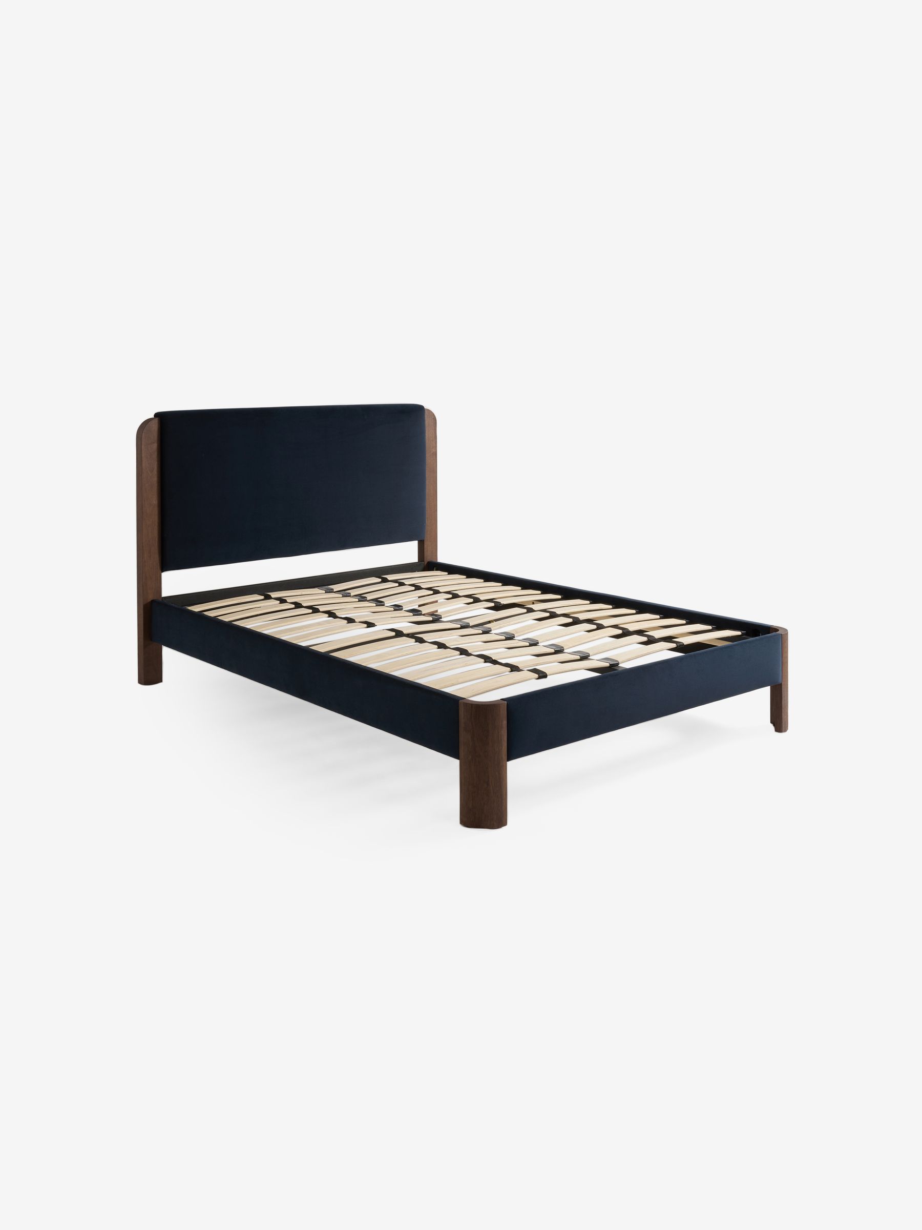 Velvet Dark Midnight Blue Bed Evander - Image 4 of 5