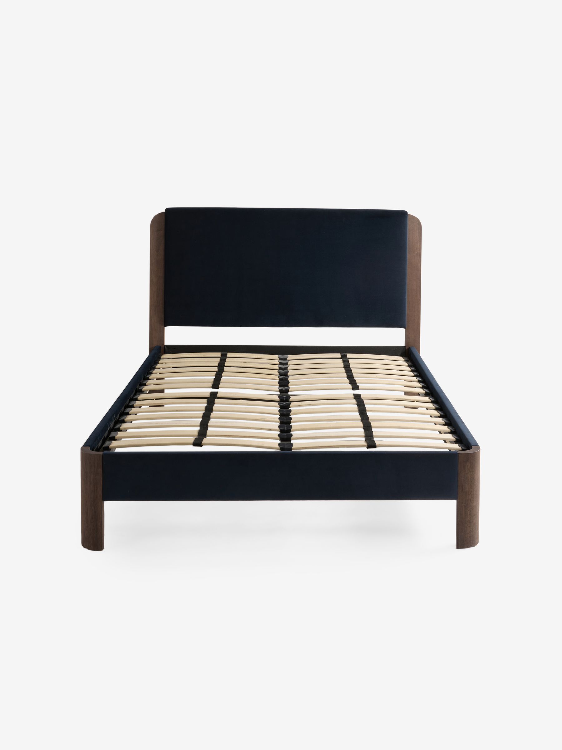 Velvet Dark Midnight Blue Bed Evander - Image 5 of 5