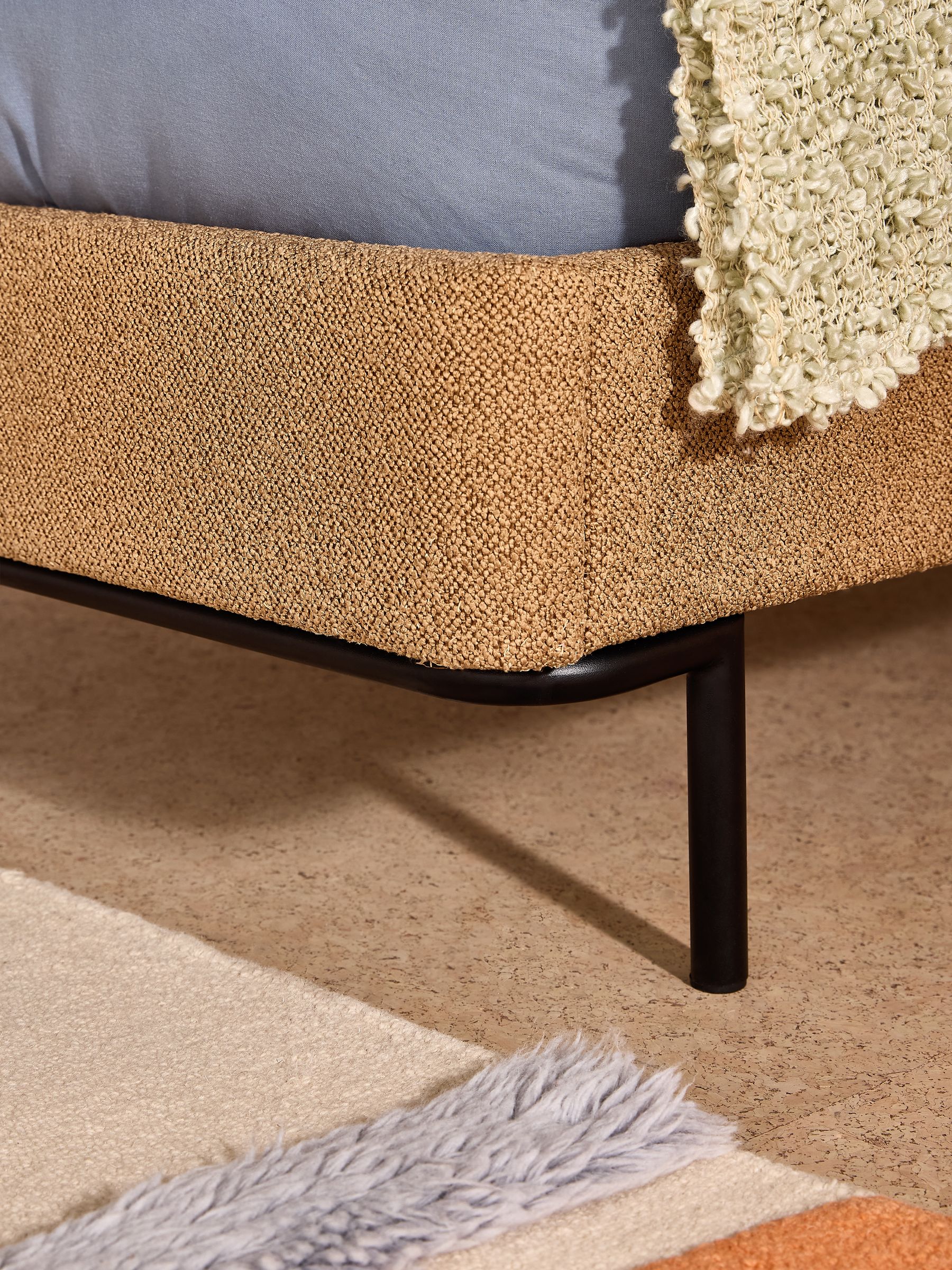 Soft Touch Boucle Caramel Bed Harlow Bed - Image 3 of 3 Soft Touch Boucle Caramel Bed Harlow Bed - Image 3 of 3