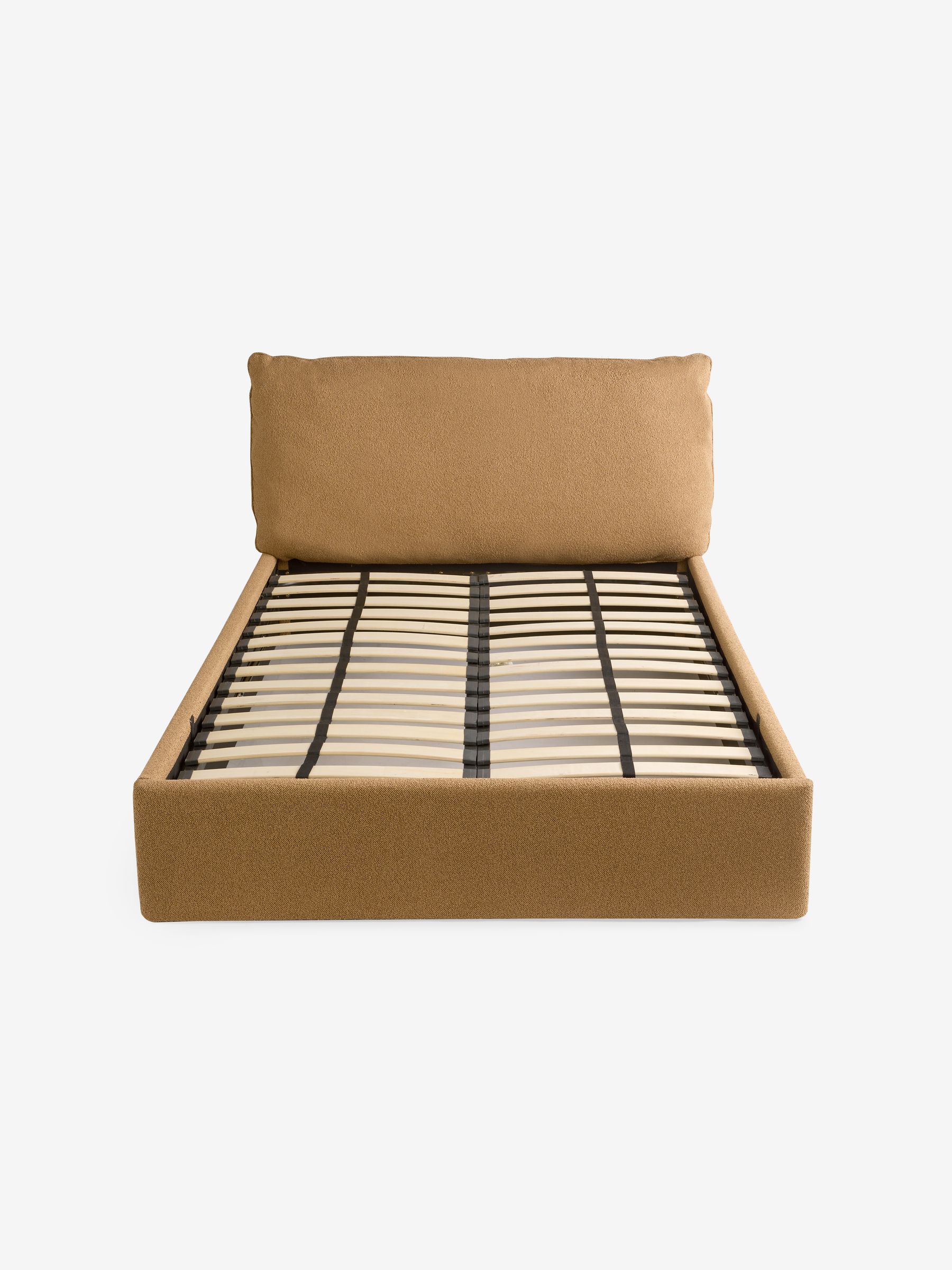 Soft Touch Boucle Caramel Ottoman Storage Bed Harlow Bed - Image 5 of 5