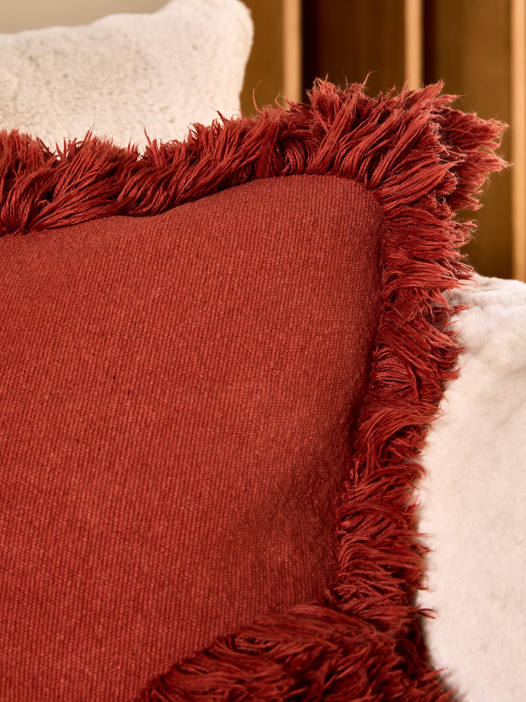 Nera Tufted Cushion in Rust - Image 2 of 4 Nera Tufted Cushion in Rust - Image 2 of 4