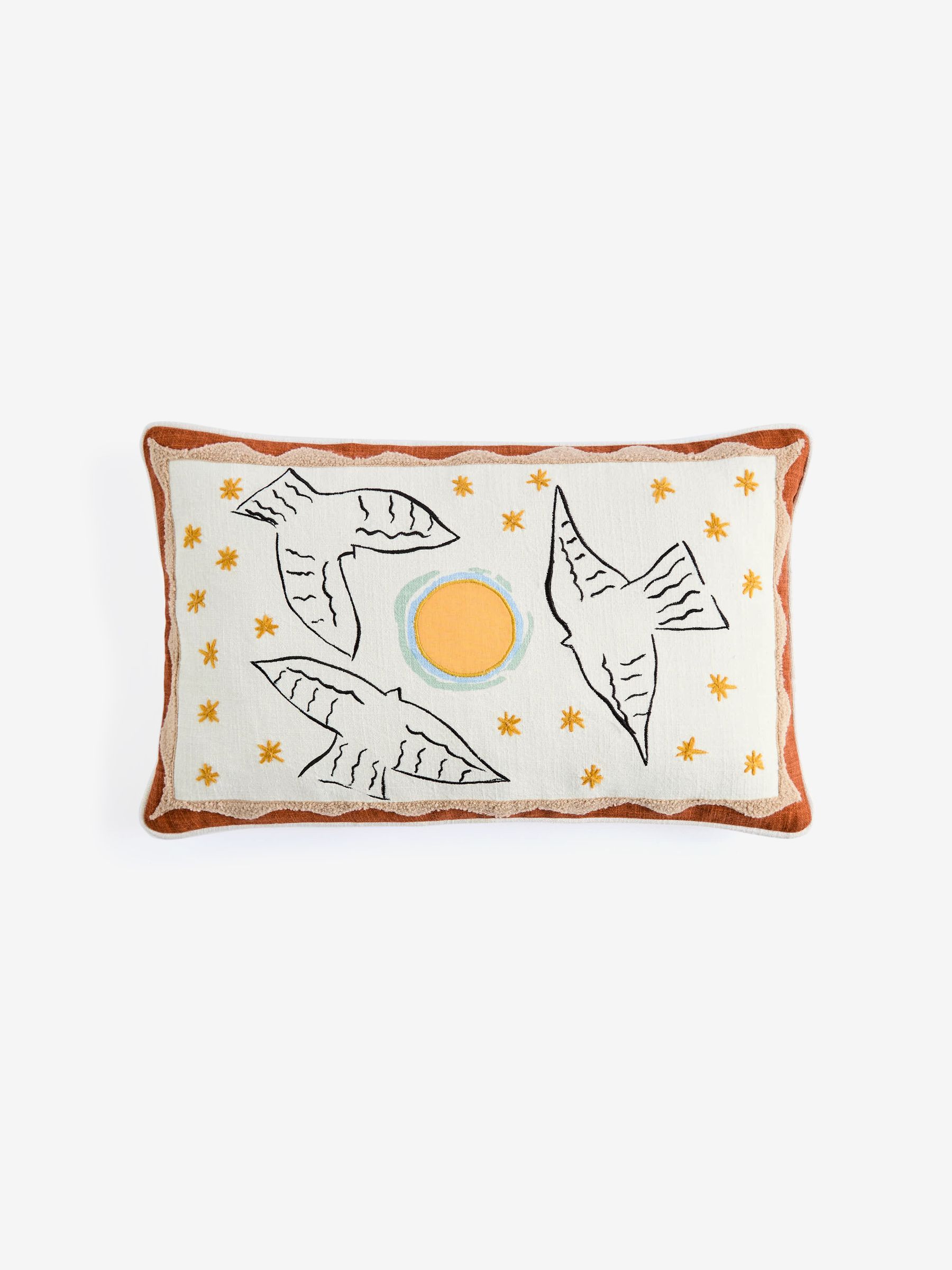 Embroidered Cushion in Helious - Image 4 of 4