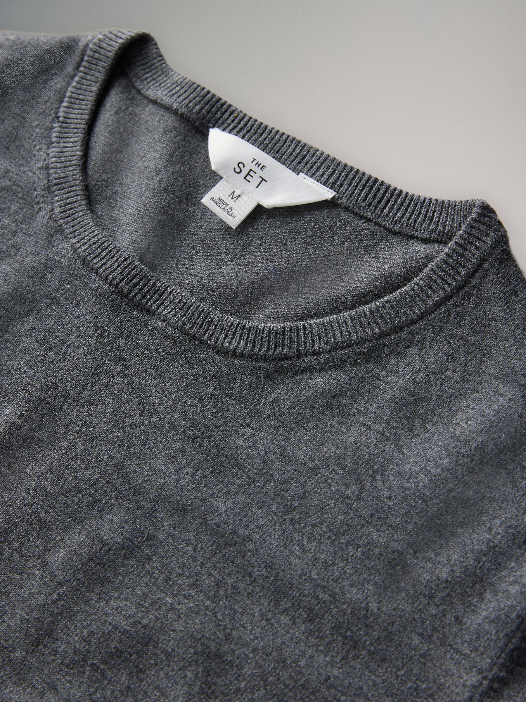 Black/Charcoal Grey/Grey Marl/Cream Stripe - 4 Pack Long Sleeve Fine Knit T-Shirts - Image 6 of 6
