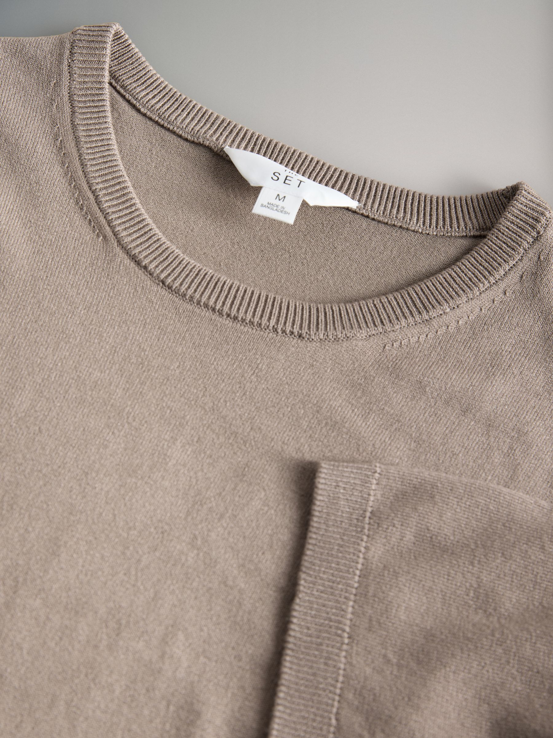Black/Neutral/Cream - 4 Pack Long Sleeve Fine Knit T-Shirts - Image 6 of 6