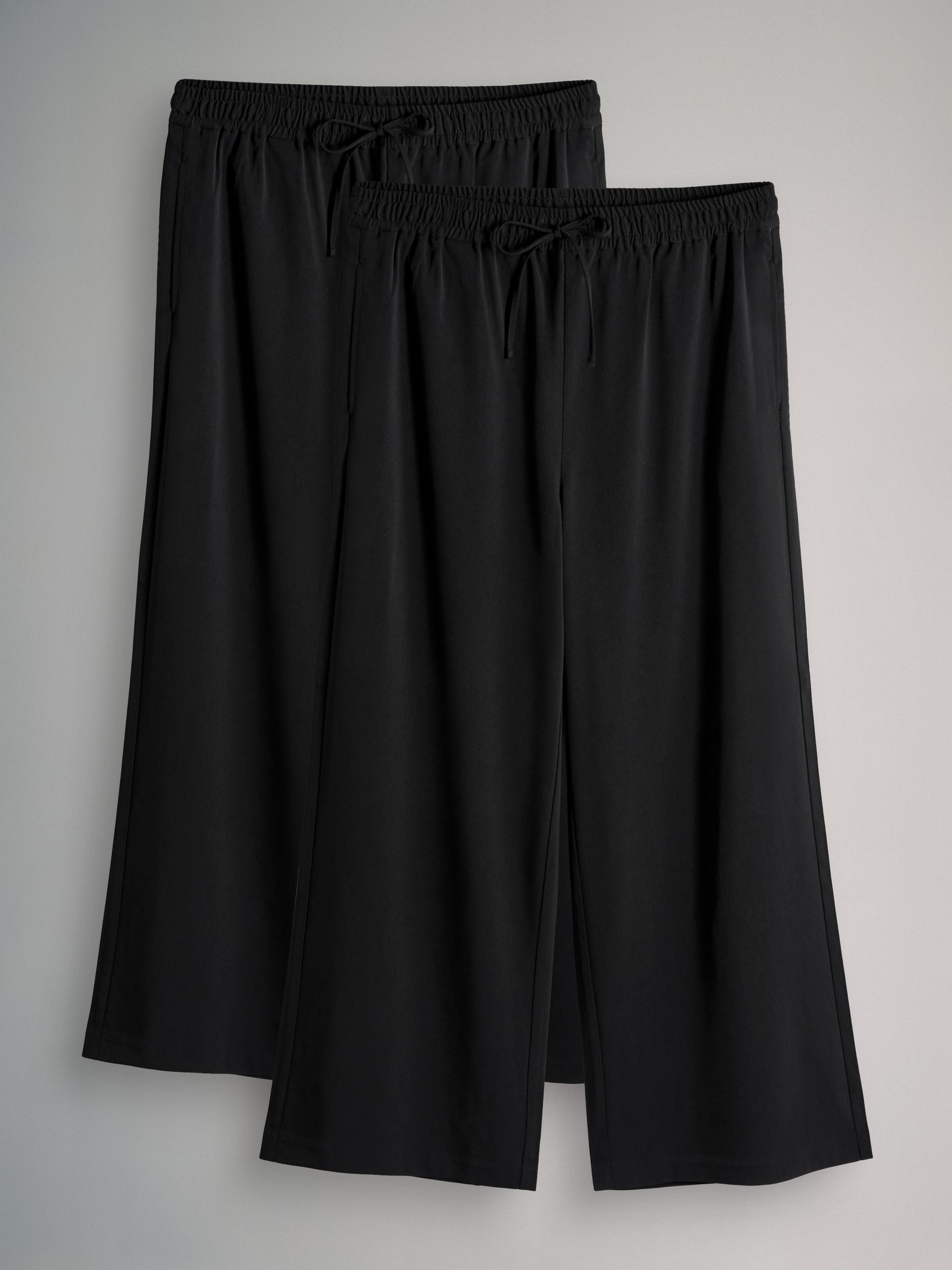 Black - 2 Pack Wide Leg Trousers - Image 2 of 11
