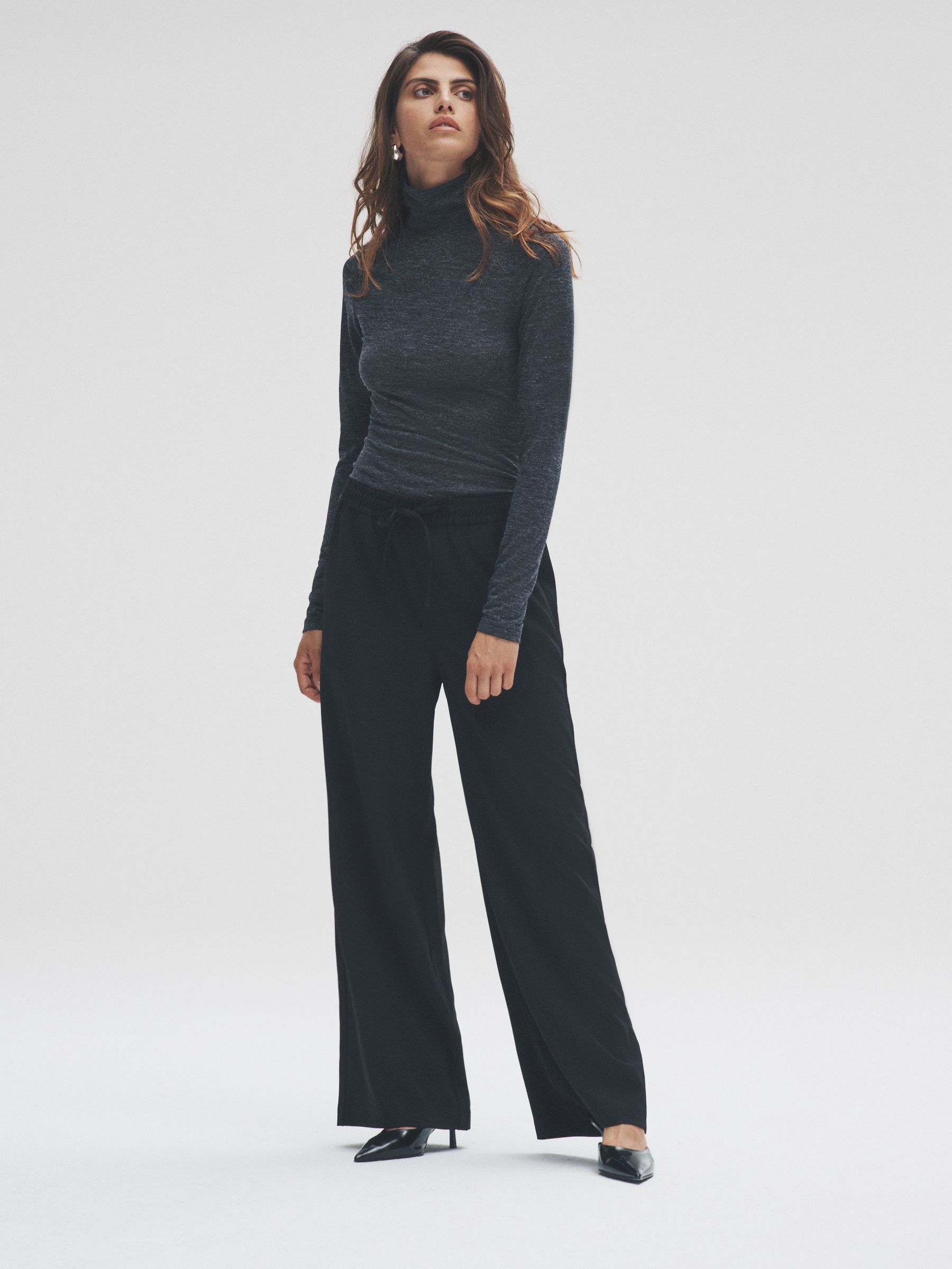 Black - 2 Pack Wide Leg Trousers - Image 3 of 11