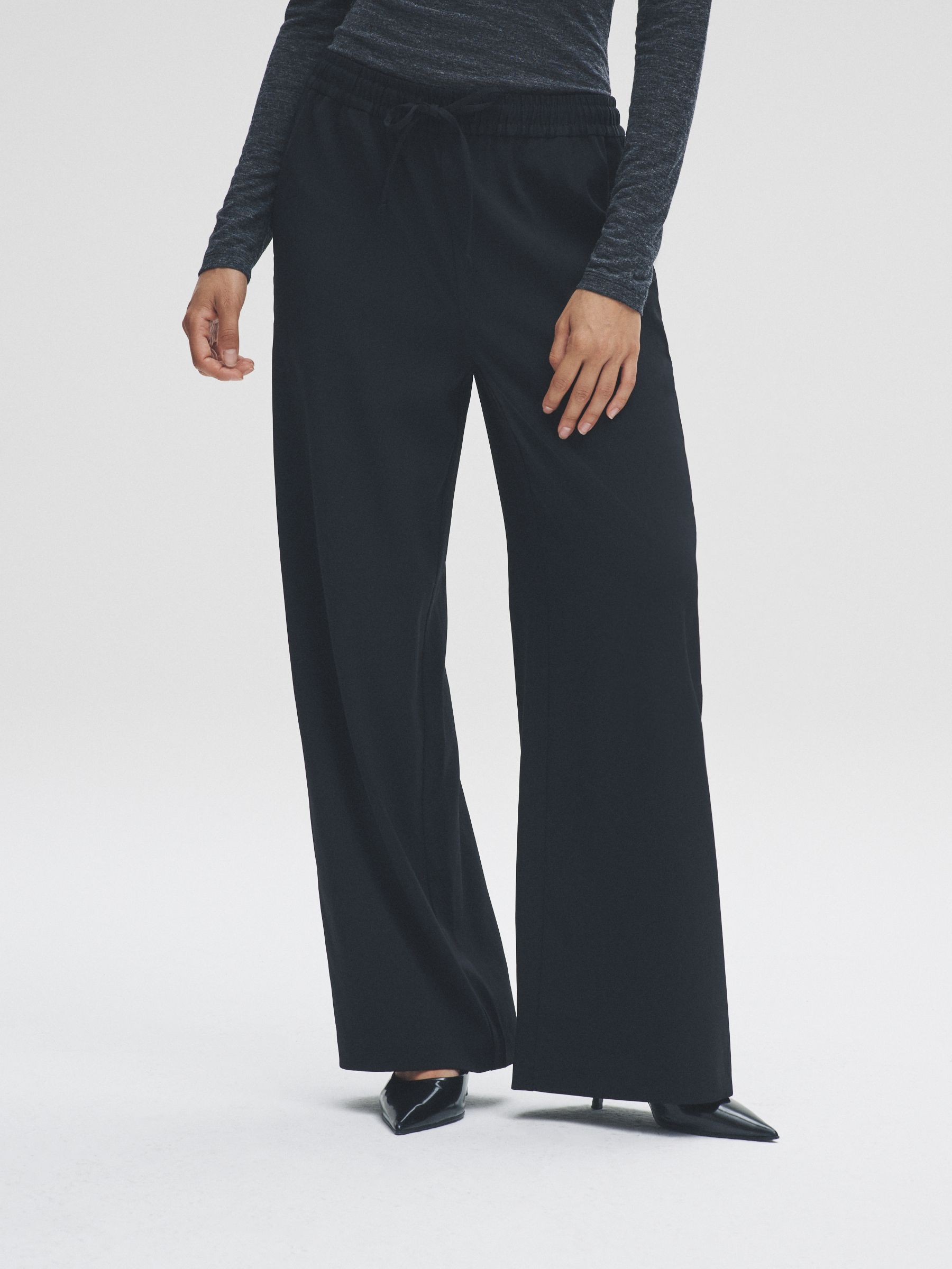 Black - 2 Pack Wide Leg Trousers - Image 4 of 11