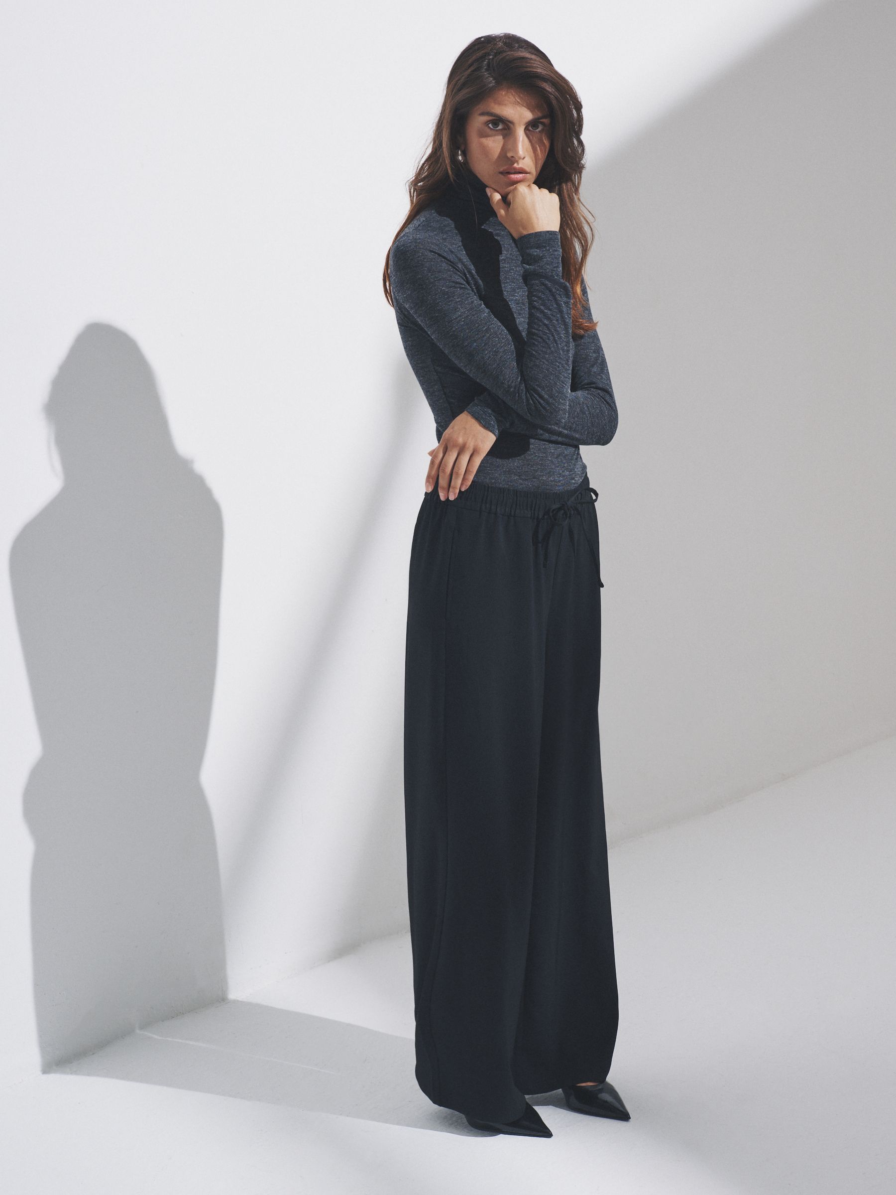 Black - 2 Pack Wide Leg Trousers - Image 6 of 11