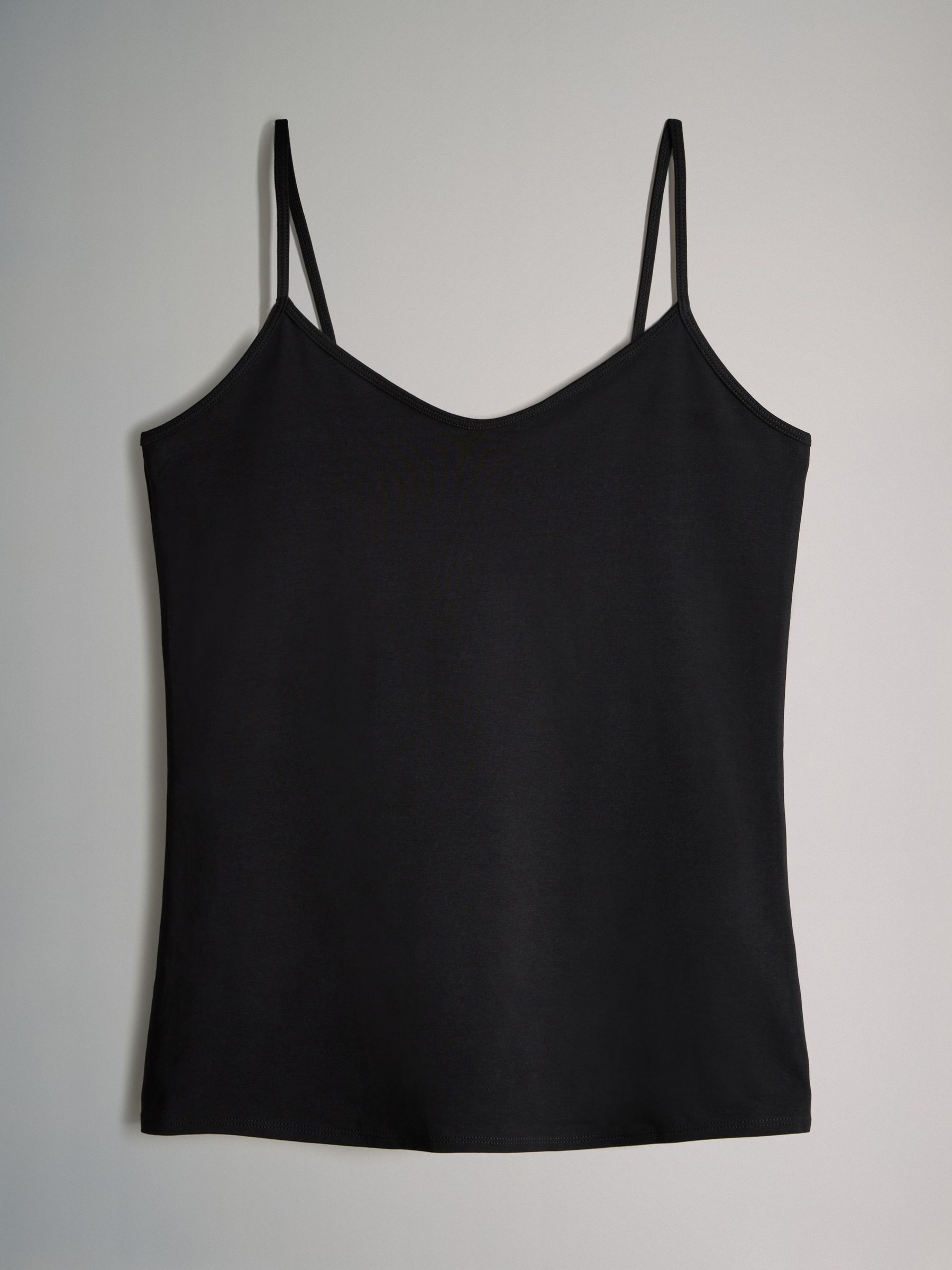 Black/Dark Red/Dark Khaki/ Neutral/White - 5 Pack Thin Strap Vest Tops - Image 4 of 8