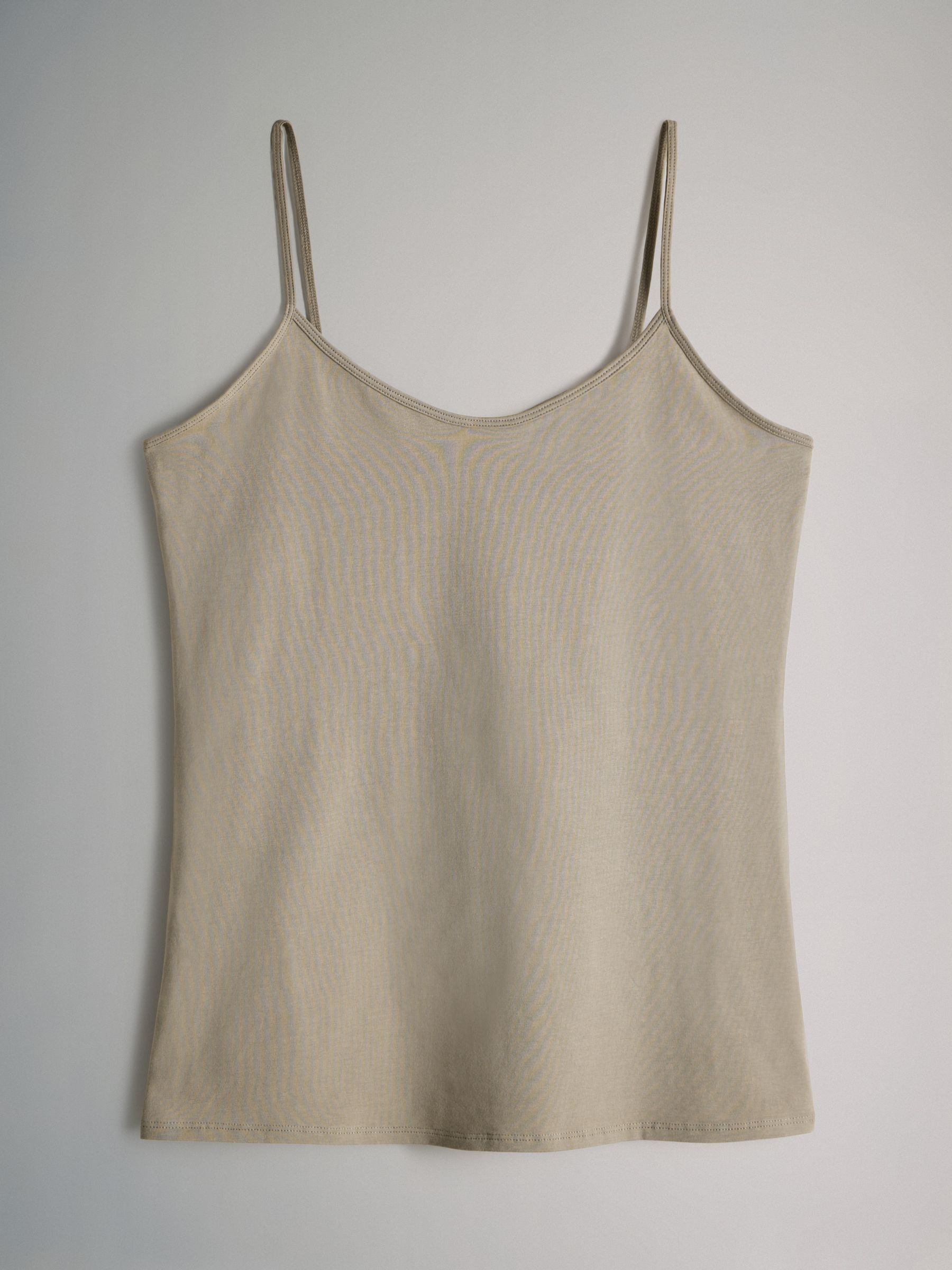 Black/Dark Red/Dark Khaki/ Neutral/White - 5 Pack Thin Strap Vest Tops - Image 6 of 8