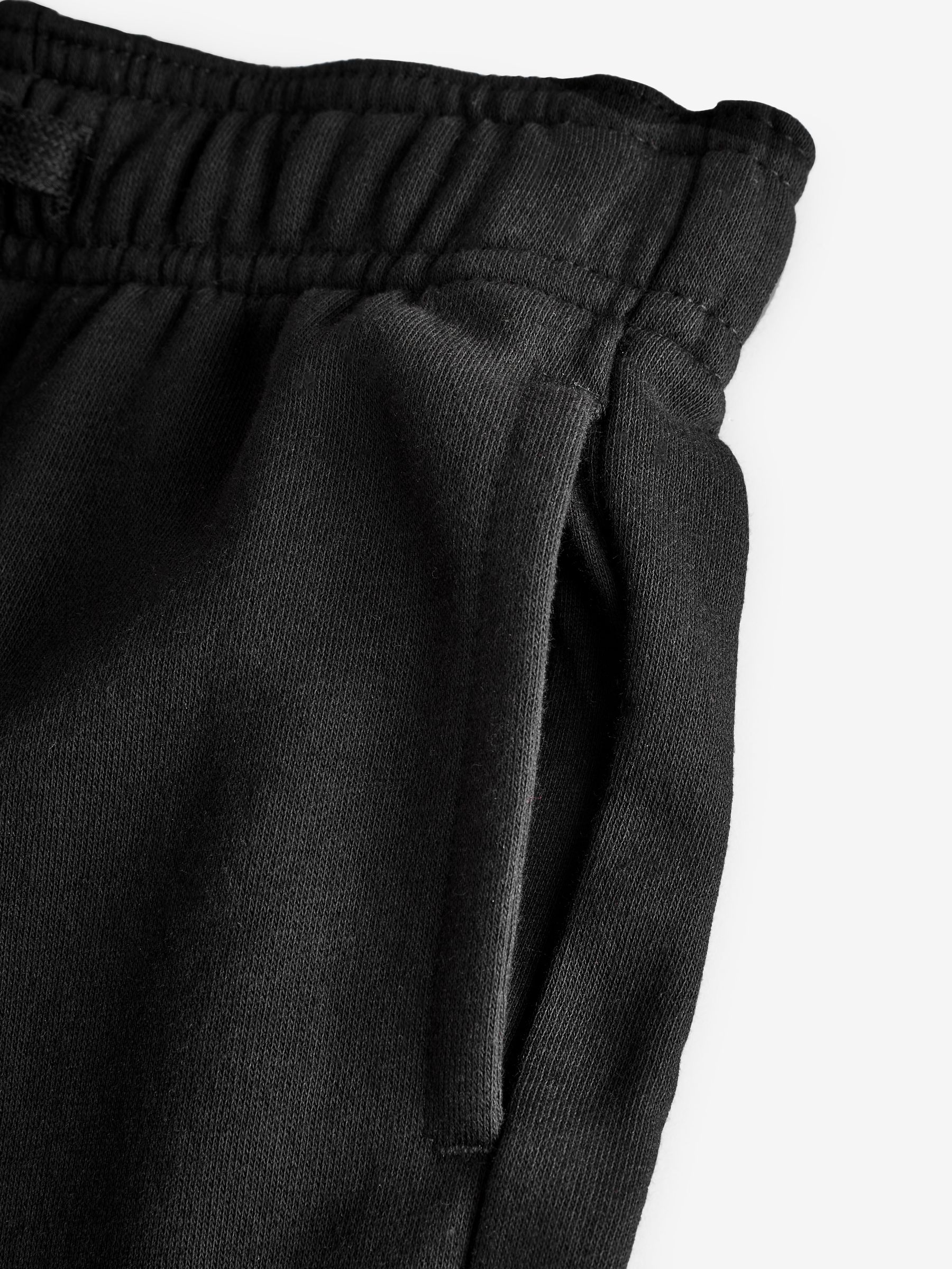 Black Logo Pull On Fleece-Lined Shorts (4-13yrs) - Image 4 of 4