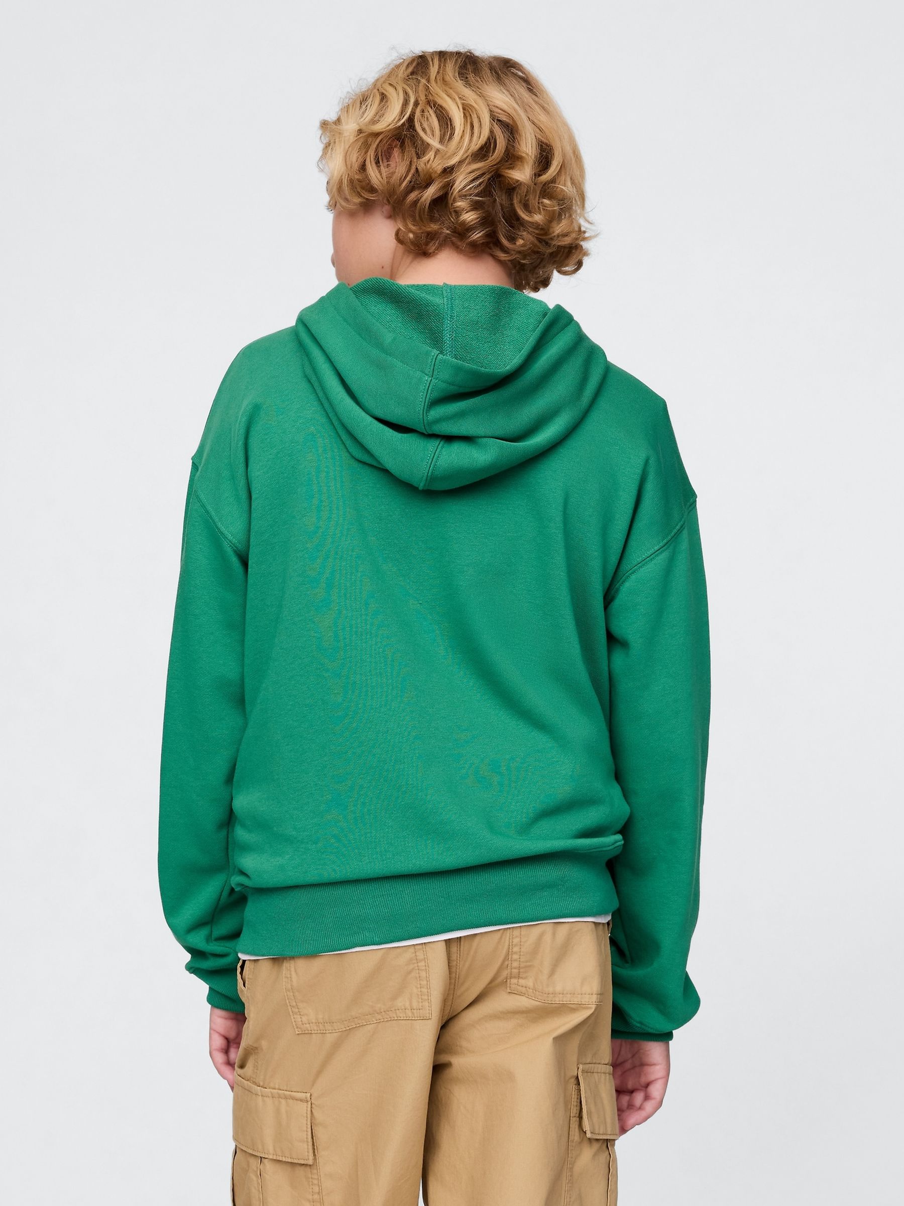 Green Pullover Vintage Logo Hoodie (4-13yrs) - Image 2 of 5