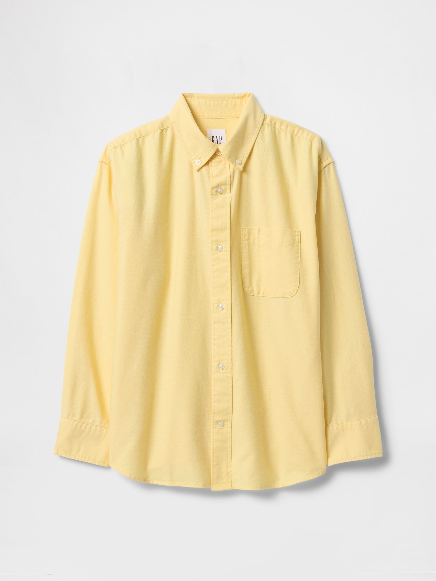 Yellow Relaxed Oxford Shirt (4-13yrs) - Image 4 of 5
