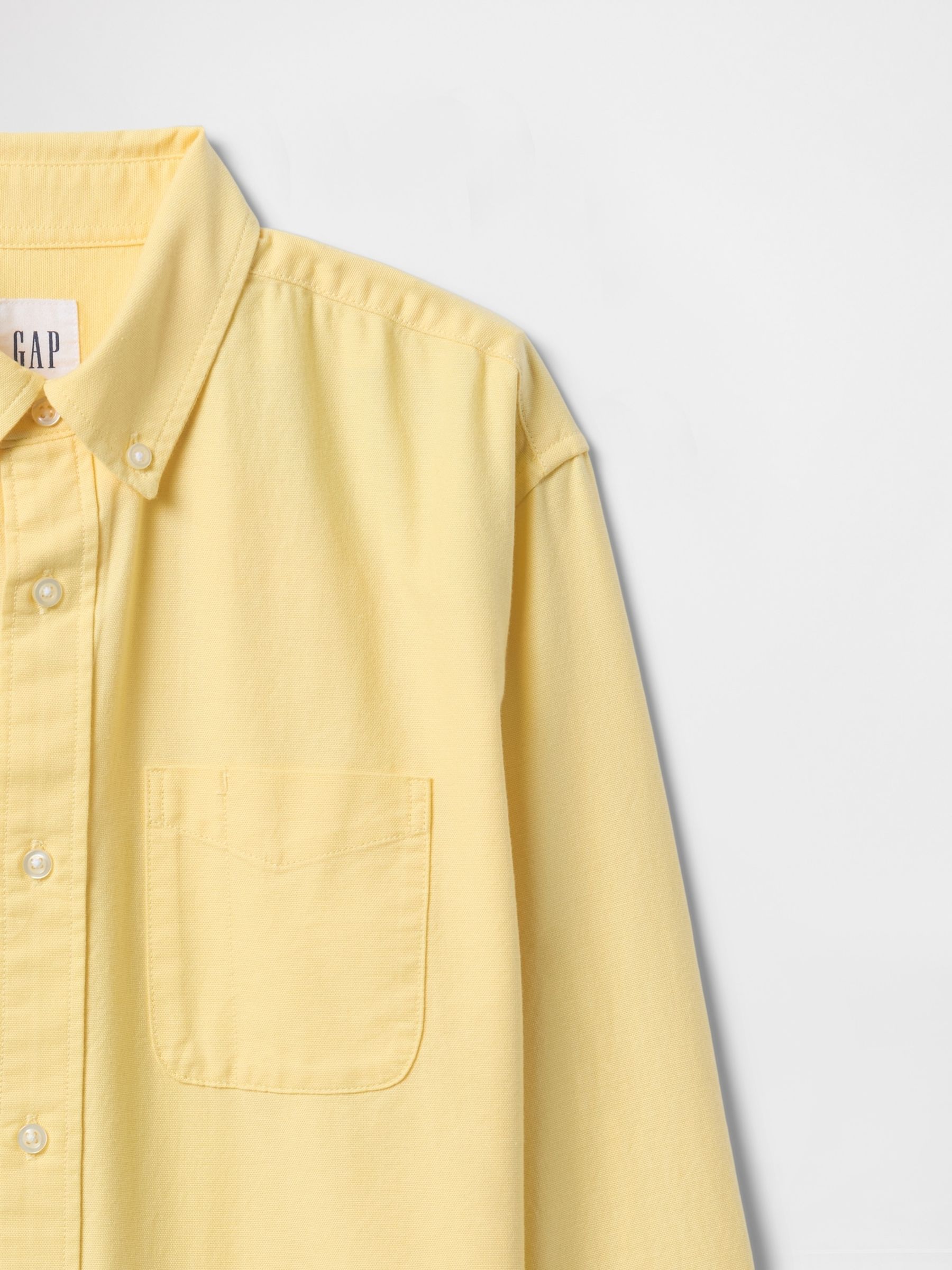 Yellow Relaxed Oxford Shirt (4-13yrs) - Image 5 of 5