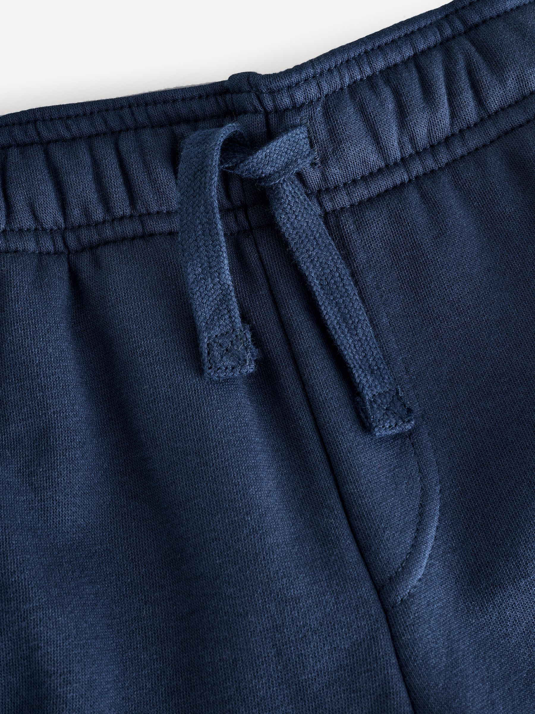 Navy Blue Logo Pull On Fleece-Lined Shorts (4-13yrs) - Image 3 of 4