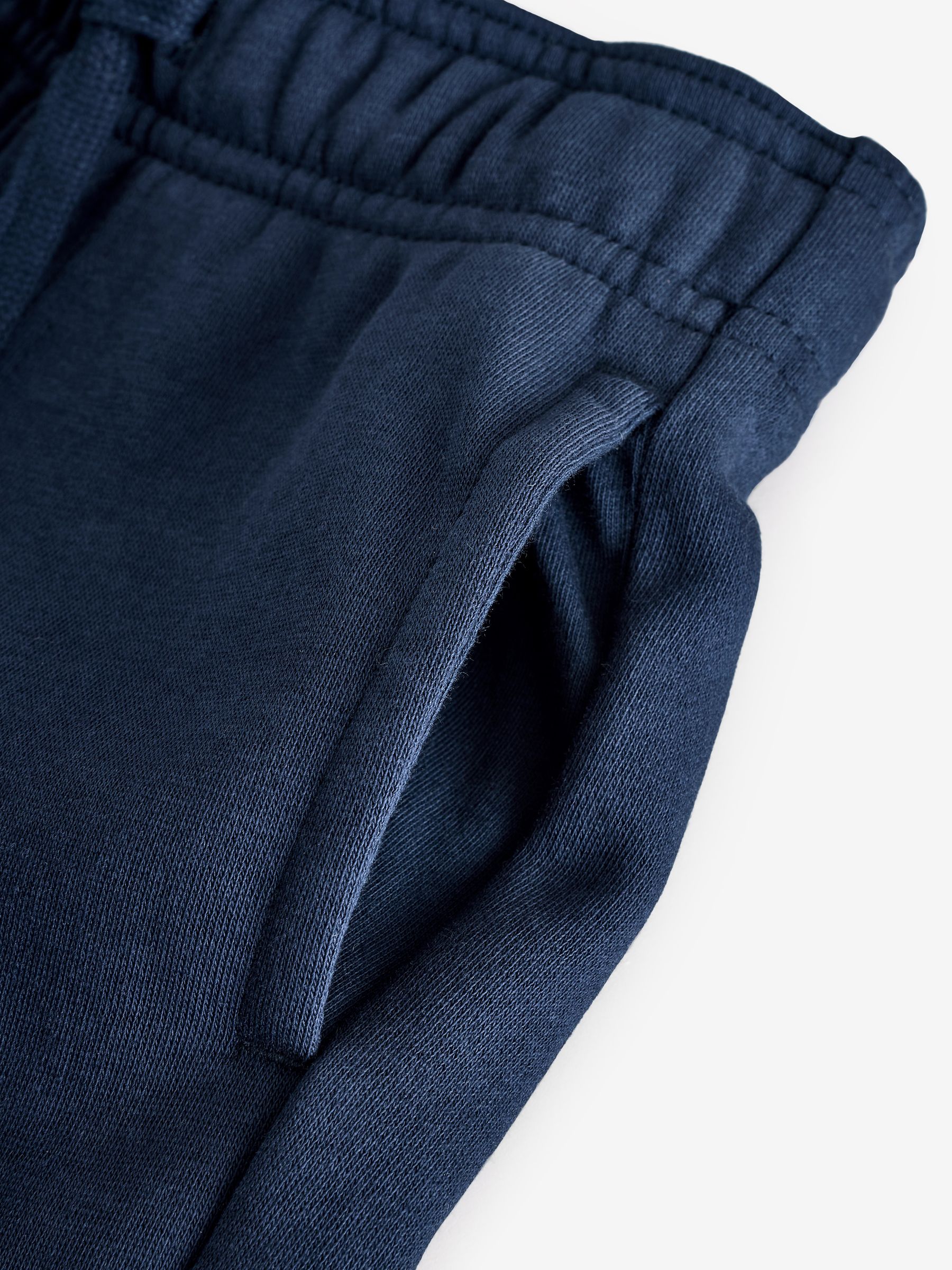 Navy Blue Logo Pull On Fleece-Lined Shorts (4-13yrs) - Image 4 of 4