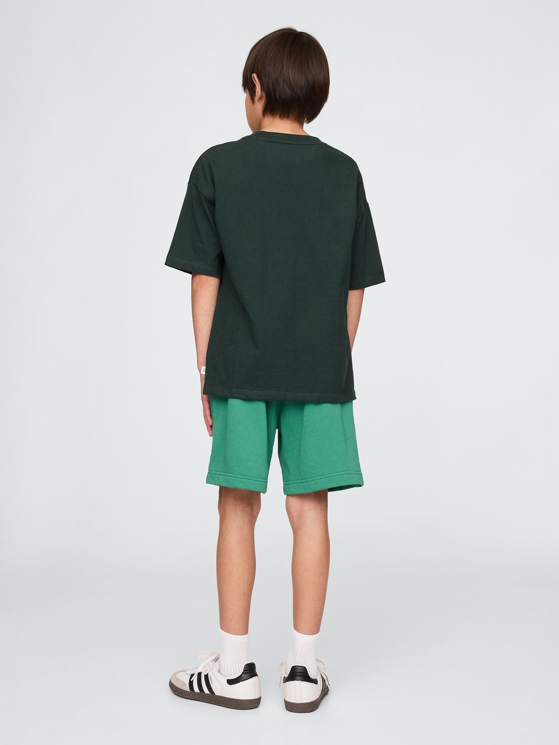 Green Logo Pull On Fleece-Lined Shorts (4-13yrs) - Image 2 of 5