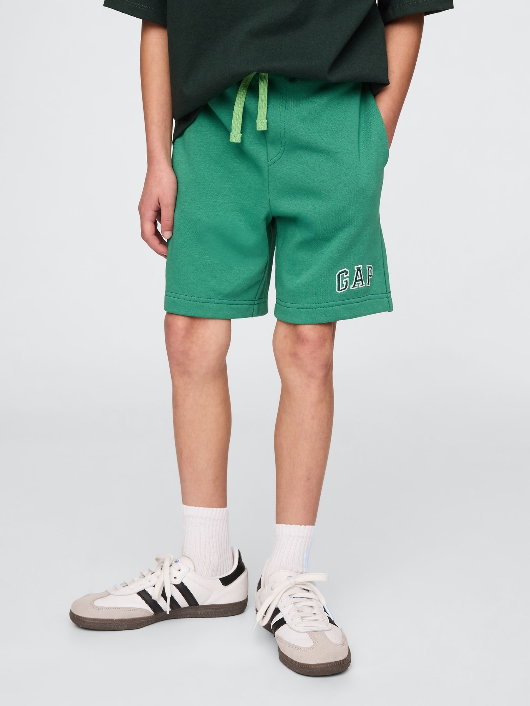 Green Logo Pull On Fleece-Lined Shorts (4-13yrs) - Image 3 of 5