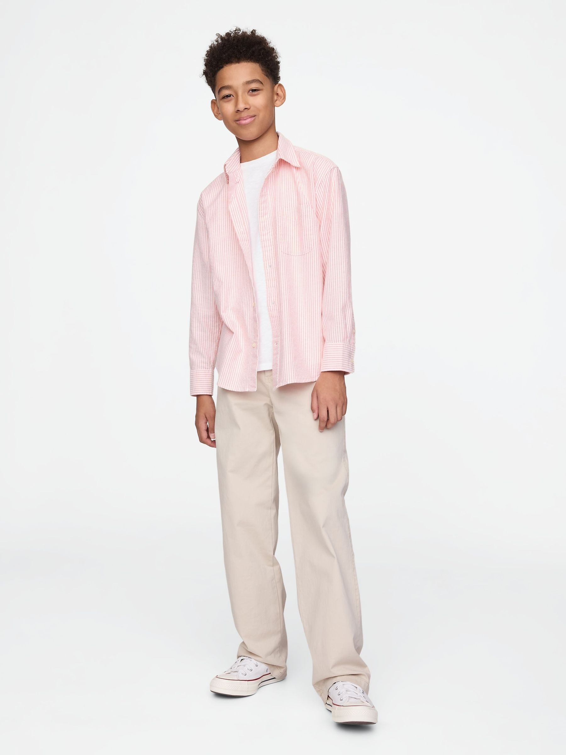 Pink Relaxed Oxford Shirt (4-13yrs) - Image 4 of 5