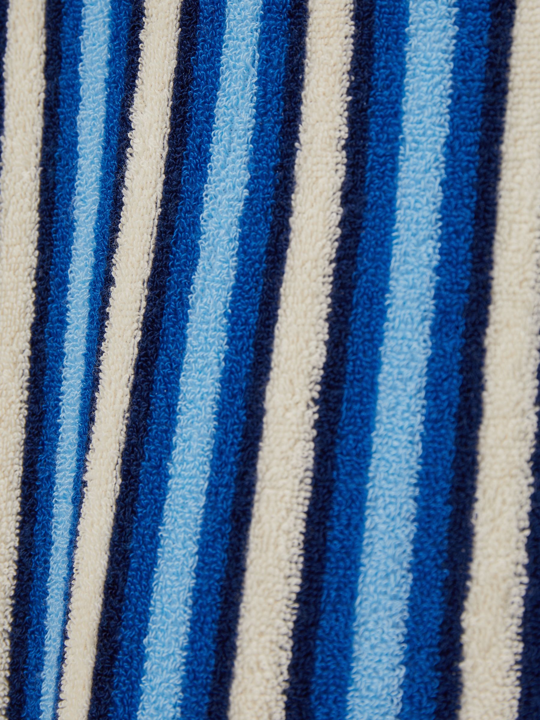 3-9 yrs Stripe Hooded Towel Cape in Blue Multi - Image 4 of 4