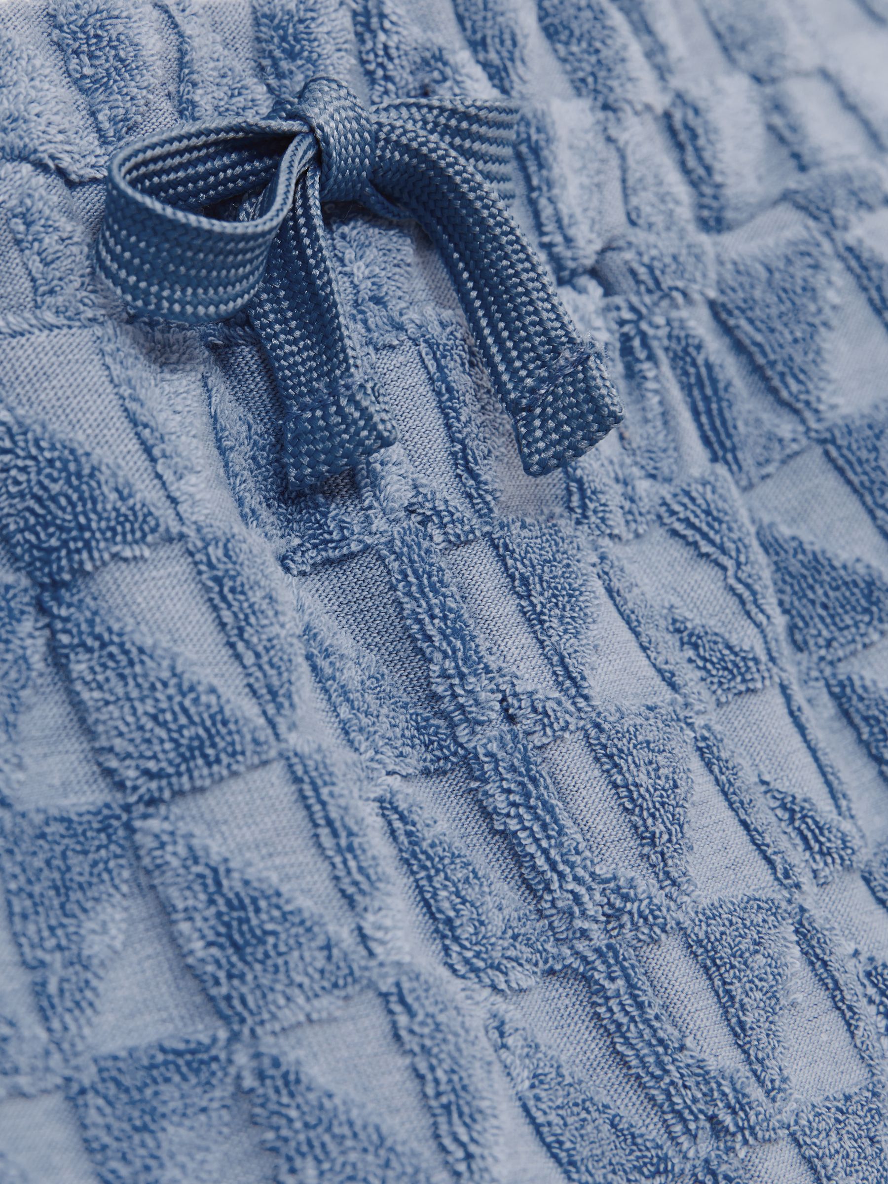 9-13 yrs Textured Towelling Shorts in Airforce Blue - Image 4 of 4