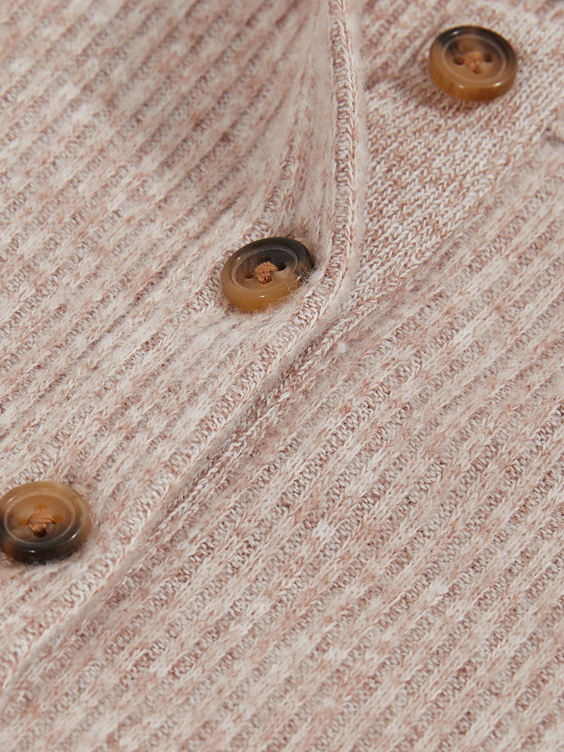 Rib-Knit Button-Placket Vest in Mink - Image 4 of 4