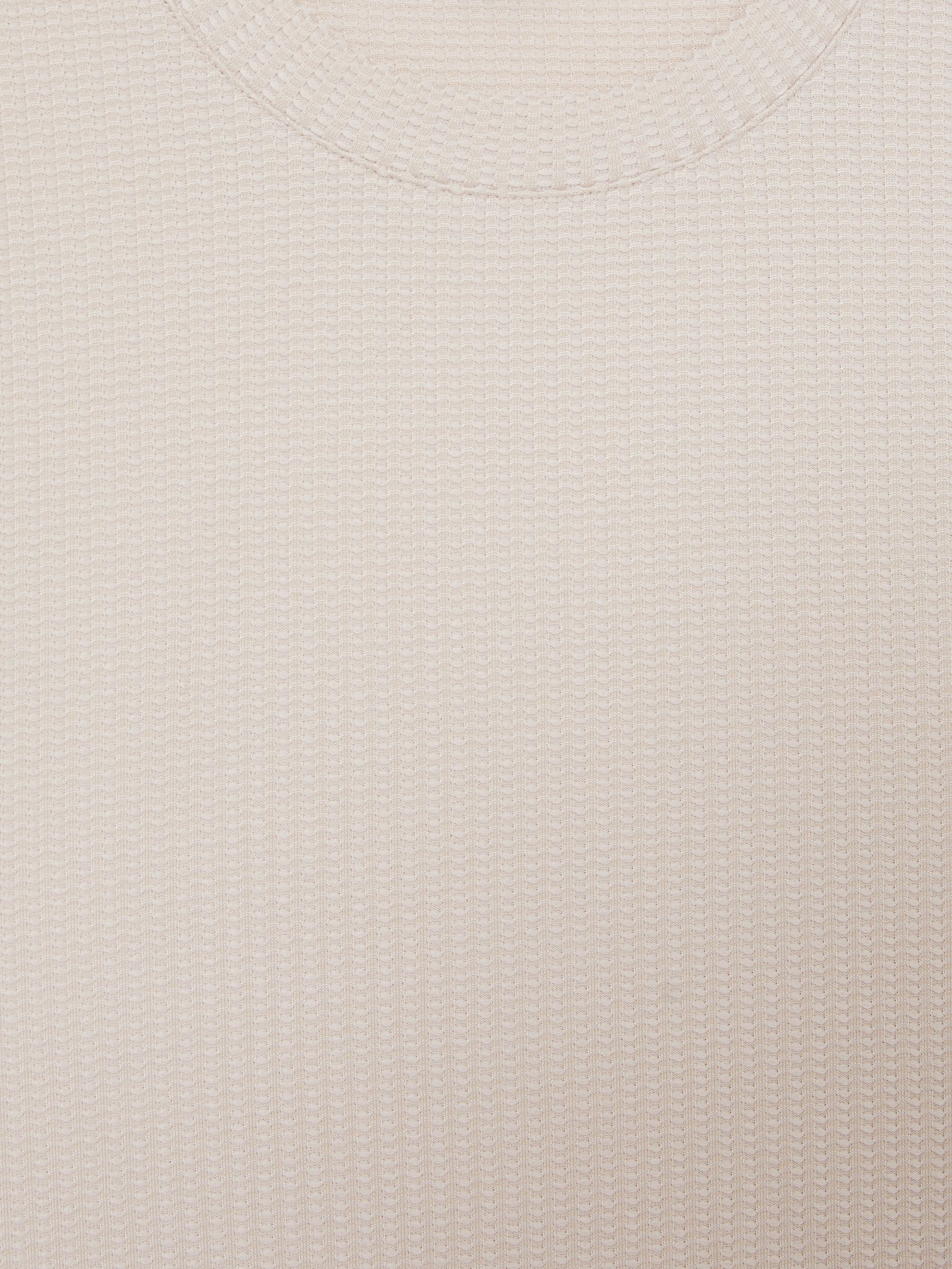 Oversized Textured T-Shirt in Champagne - Image 6 of 6