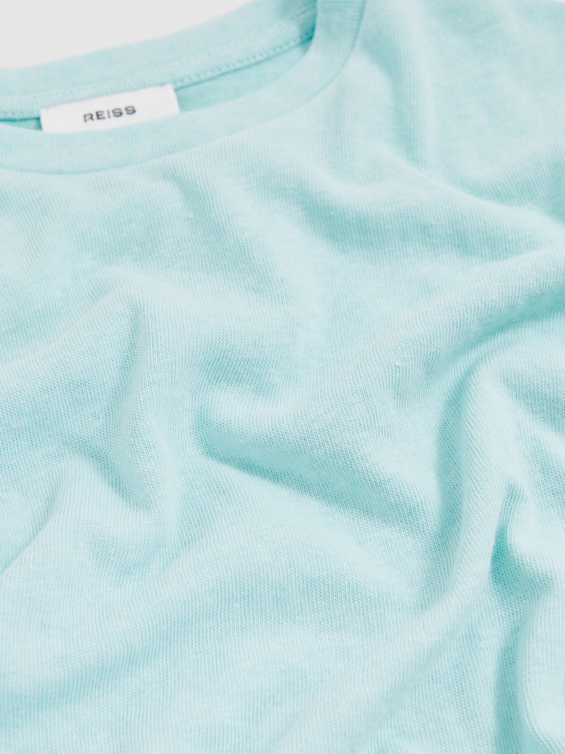Oversized Cotton-Blend T-Shirt in Blue - Image 5 of 5