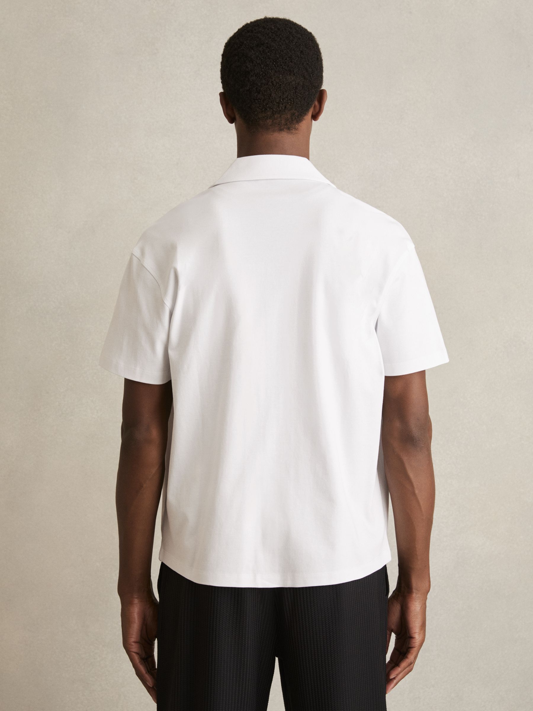 Cotton Floral Embroidered Shirt in White - Image 5 of 6