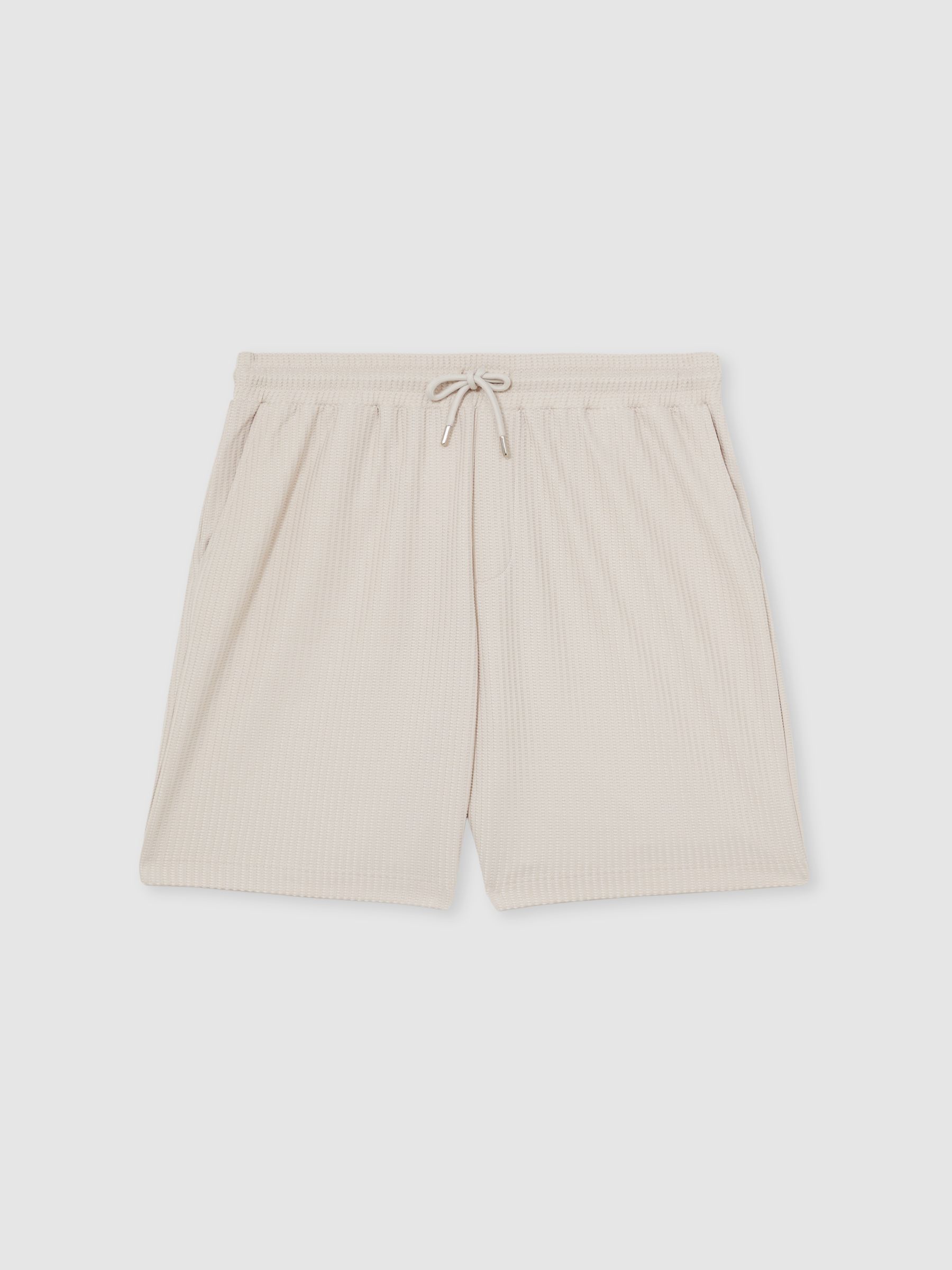 Textured-Knit Shorts in Champagne - Image 2 of 5