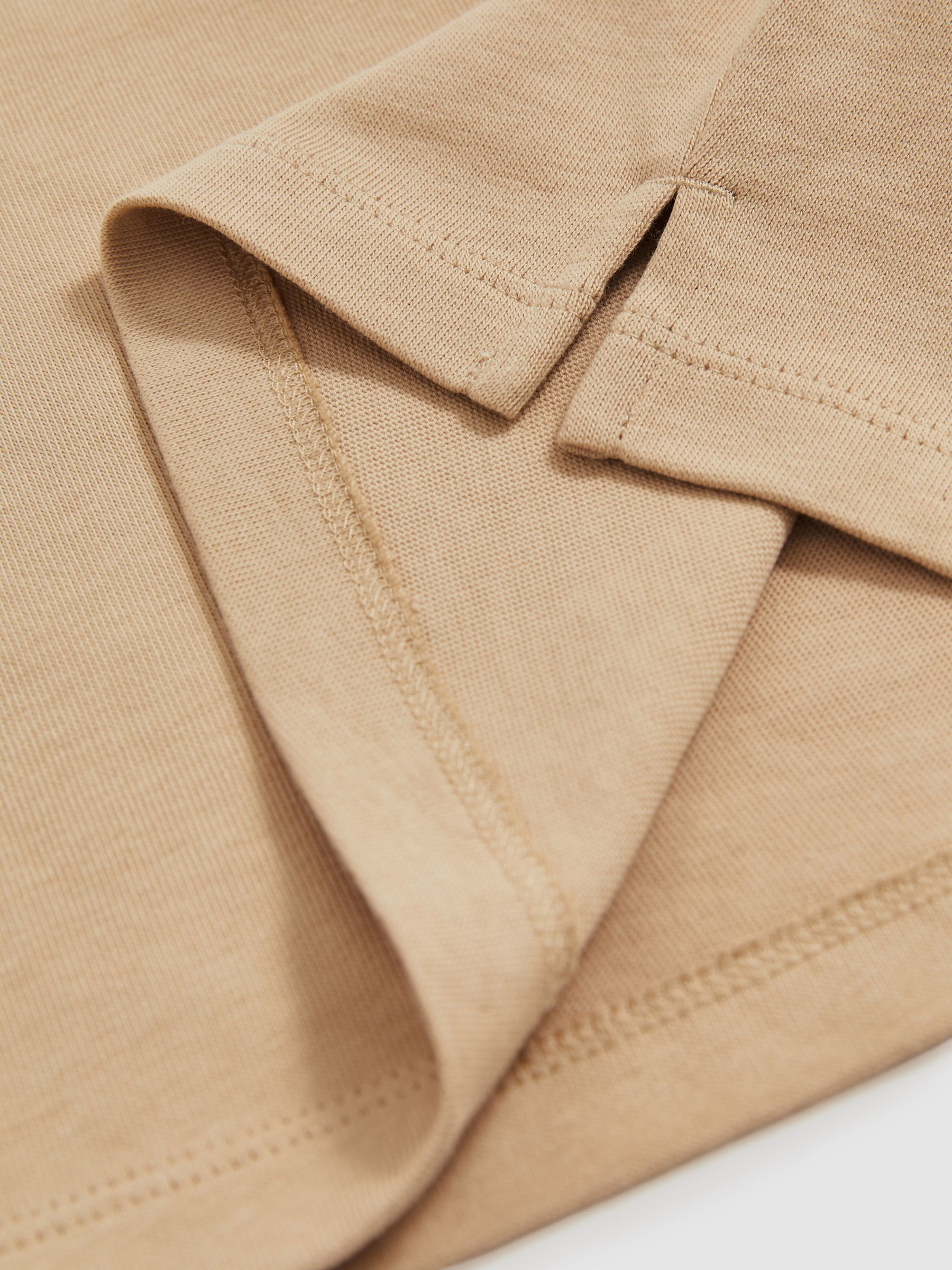 4-9 yrs Cotton Cropped Oversize T-Shirt in Sand - Image 5 of 5