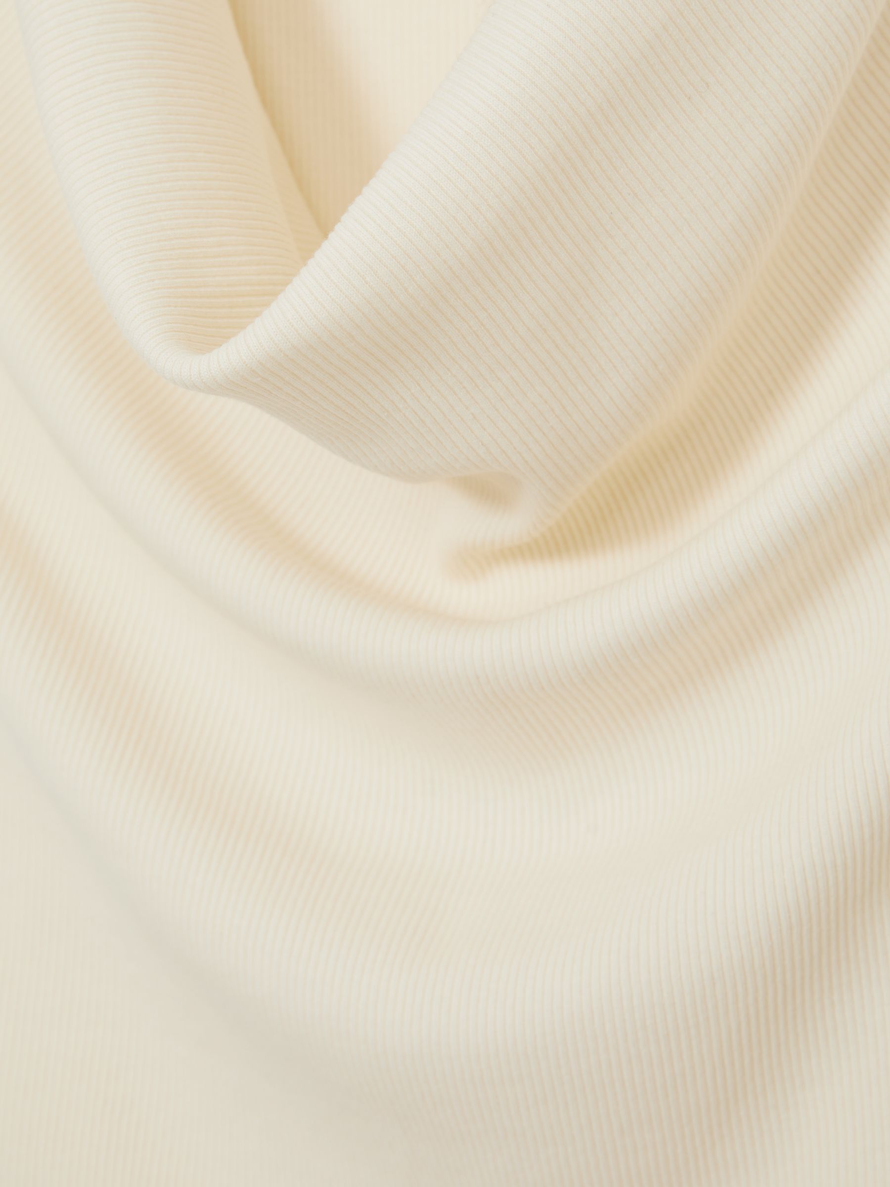 Ribbed Cowl-Neck Vest in Ivory - Image 6 of 6