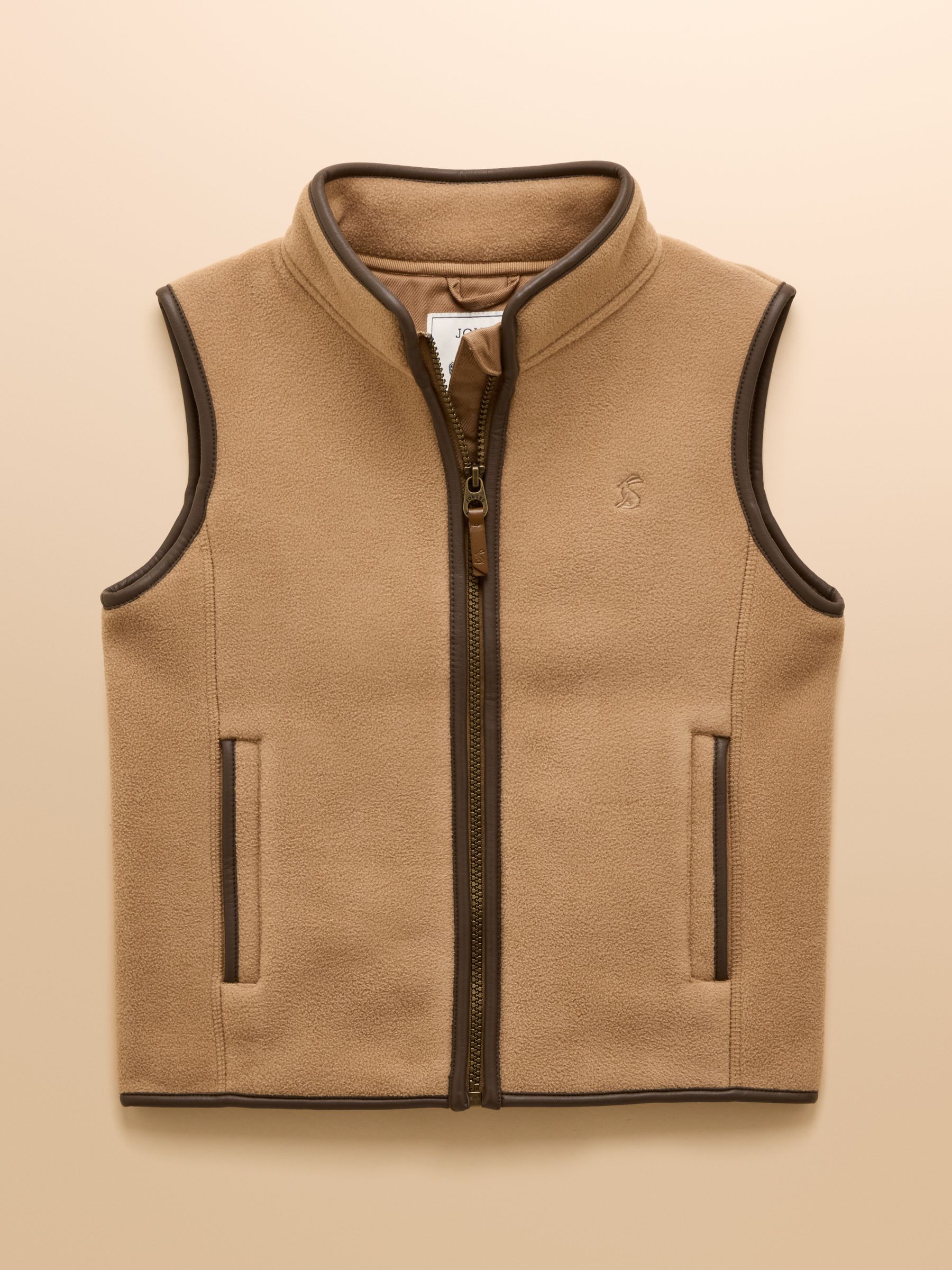 Kids' Heritage Brown Fleece Gilet - Image 1 of 6