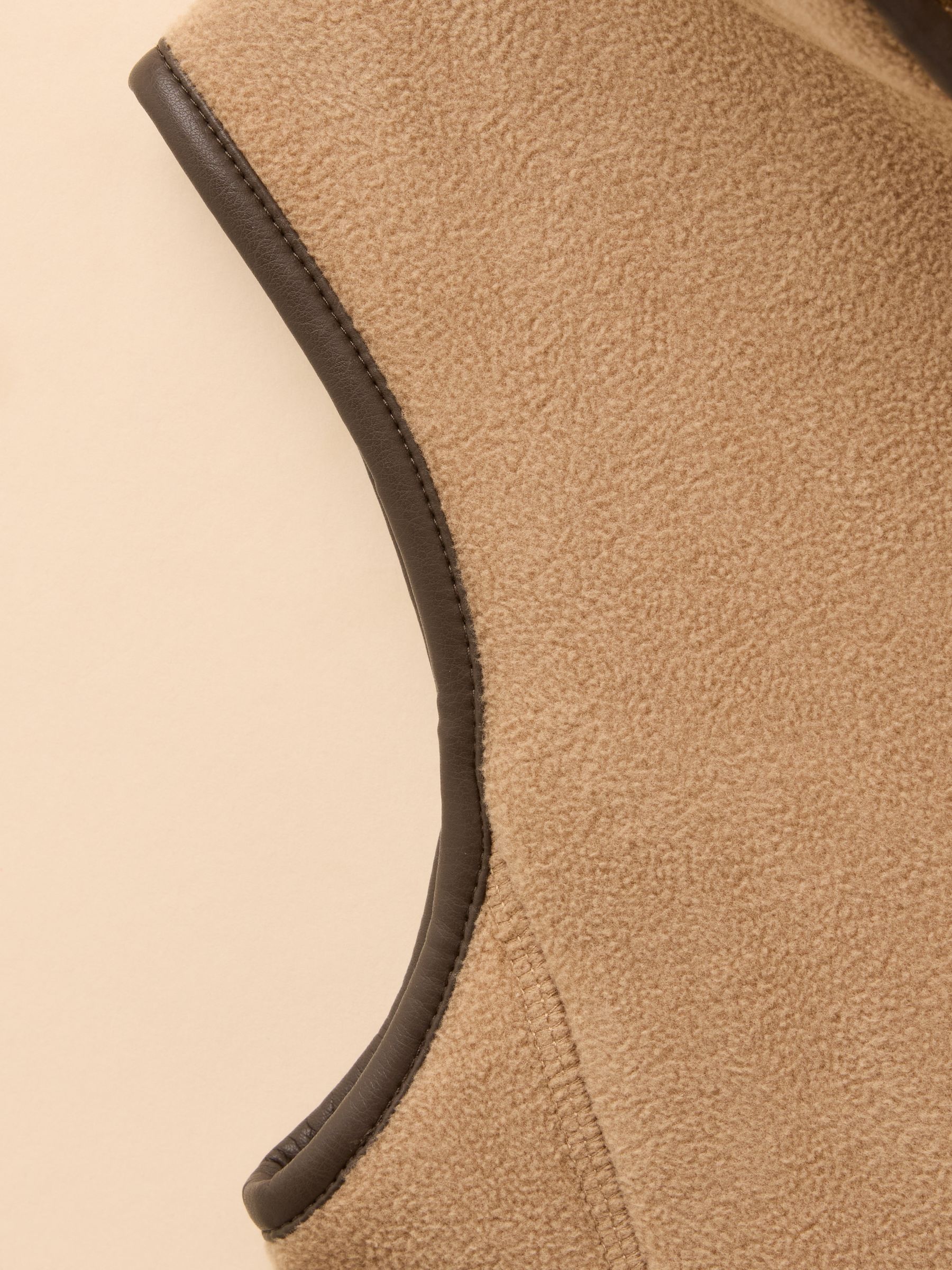 Kids' Heritage Brown Fleece Gilet - Image 6 of 6