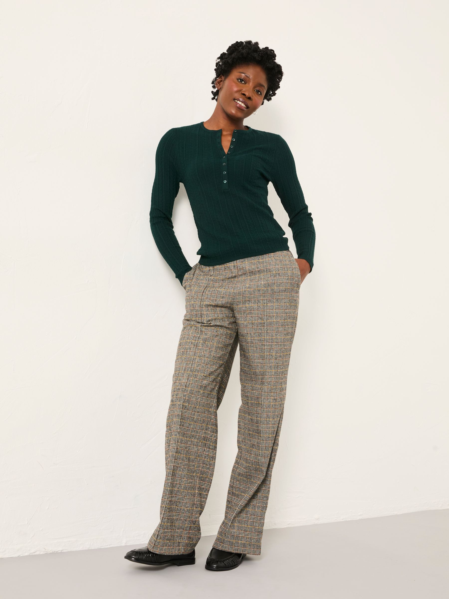 Lyra Charcoal Mid Check Trouser - Image 3 of 7