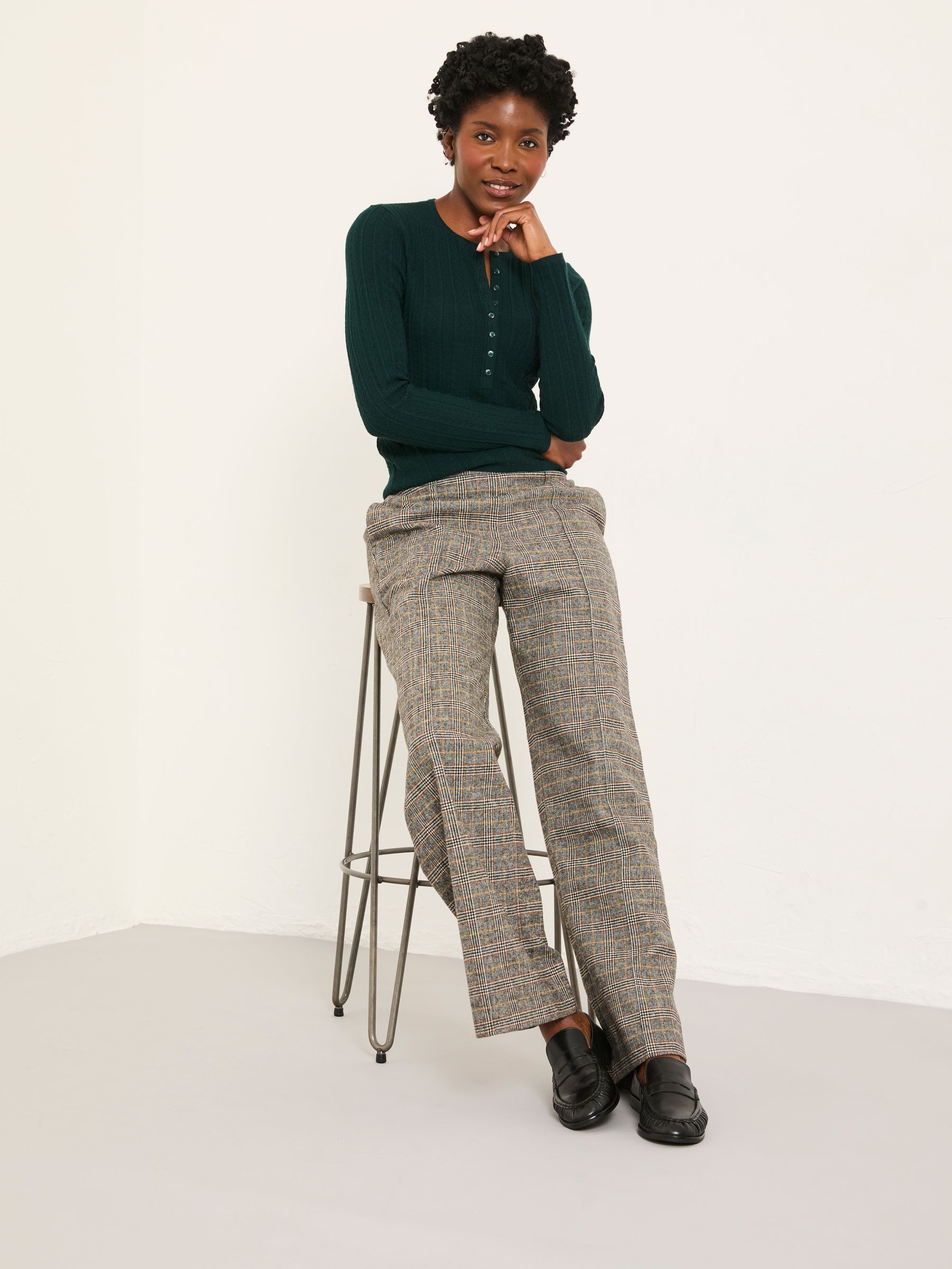 Lyra Charcoal Mid Check Trouser - Image 5 of 7