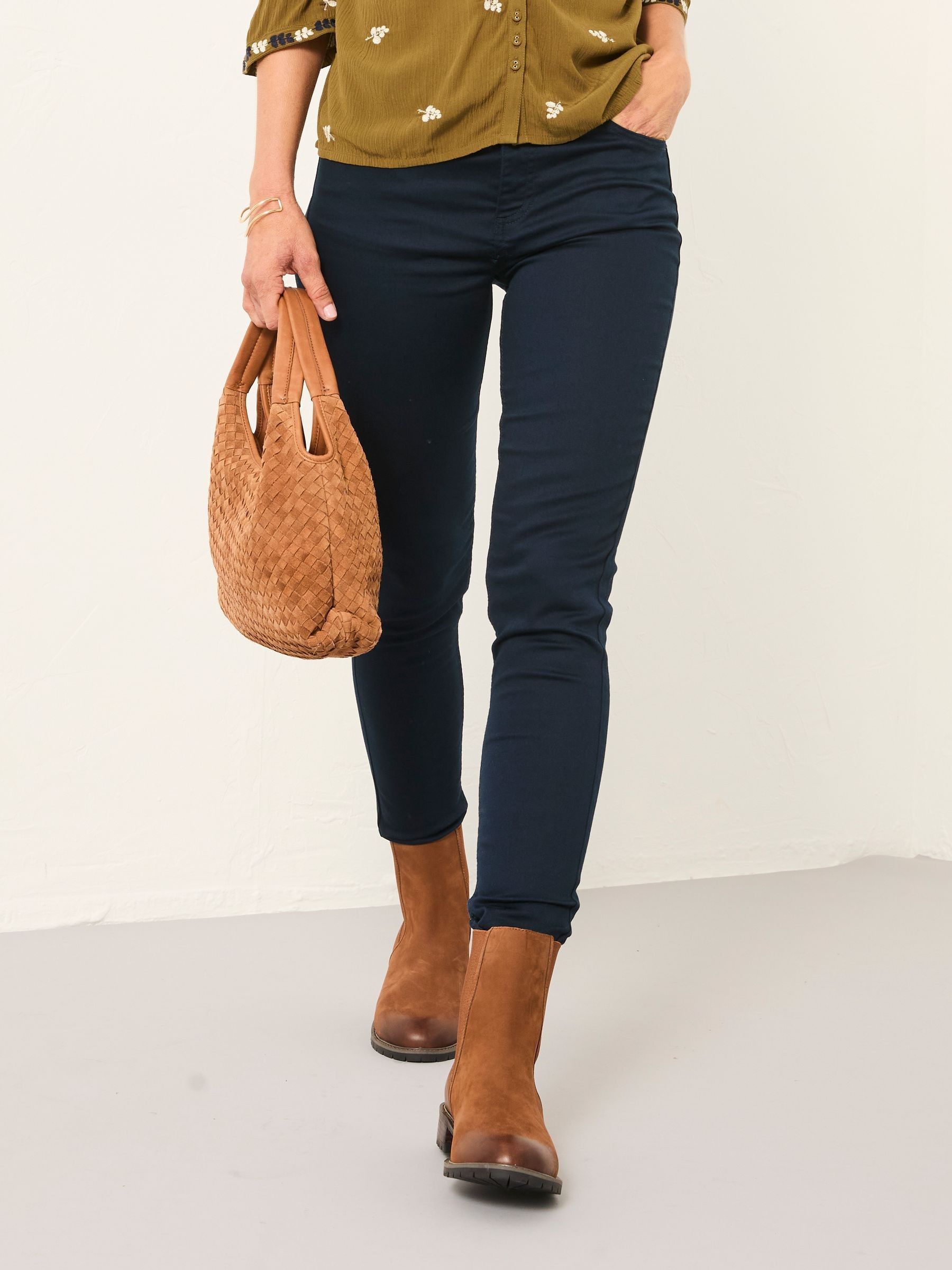 Hayle Navy Five Pocket Jegging FatFace