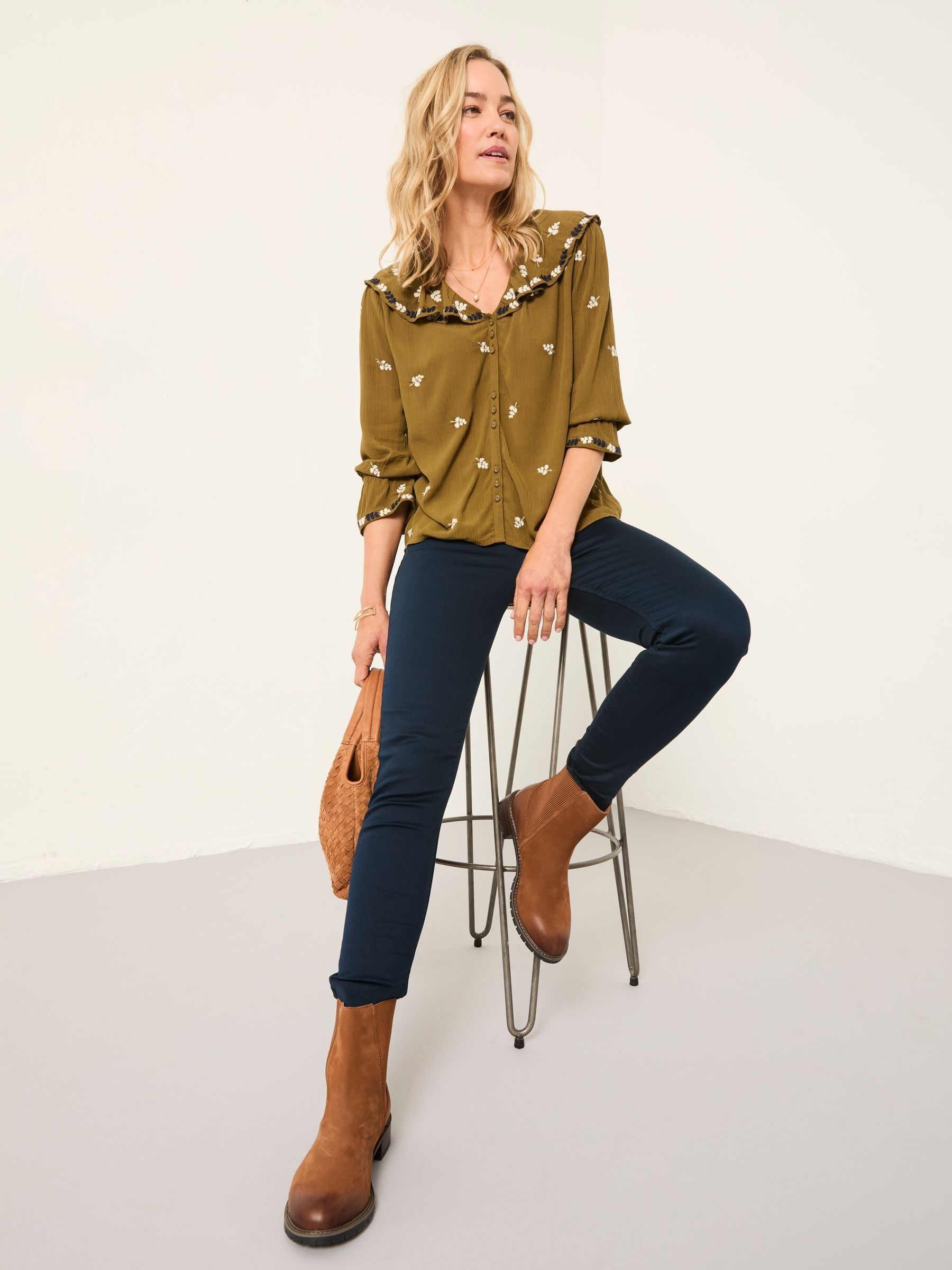 Hayle Navy Five Pocket Jegging - Image 3 of 5
